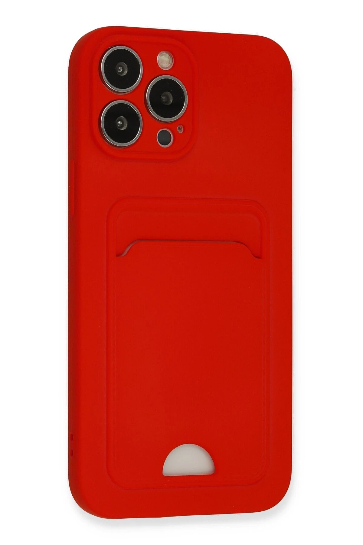 Newface iPhone 13 Pro Max Kılıf Kelvin Kartvizitli Silikon - Kırmızı