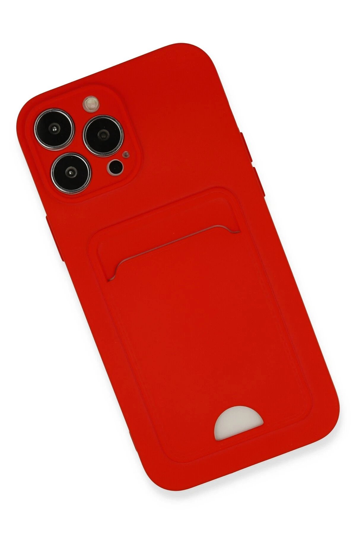 Newface iPhone 13 Pro Max Kılıf Kelvin Kartvizitli Silikon - Kırmızı