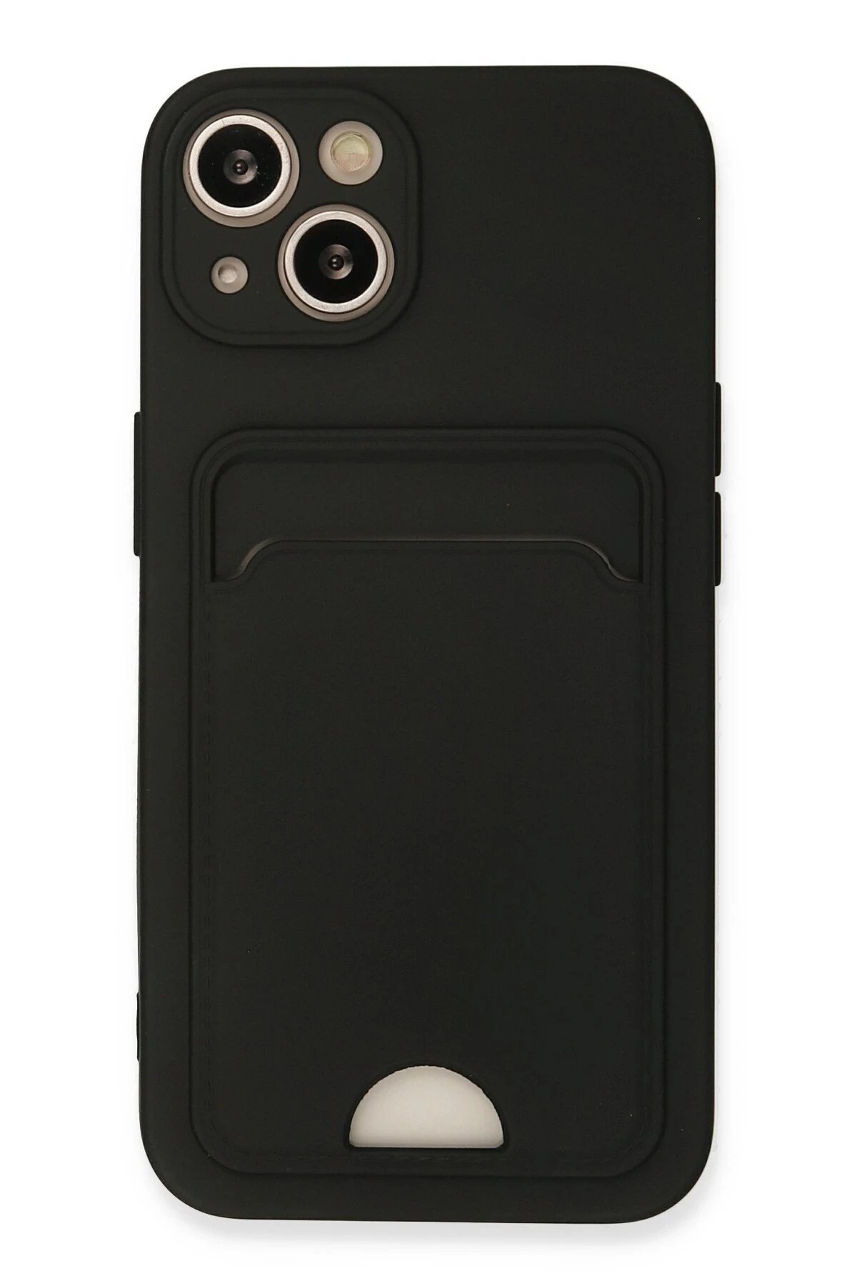 Newface iPhone 13 Kılıf Kelvin Kartvizitli Silikon - Siyah