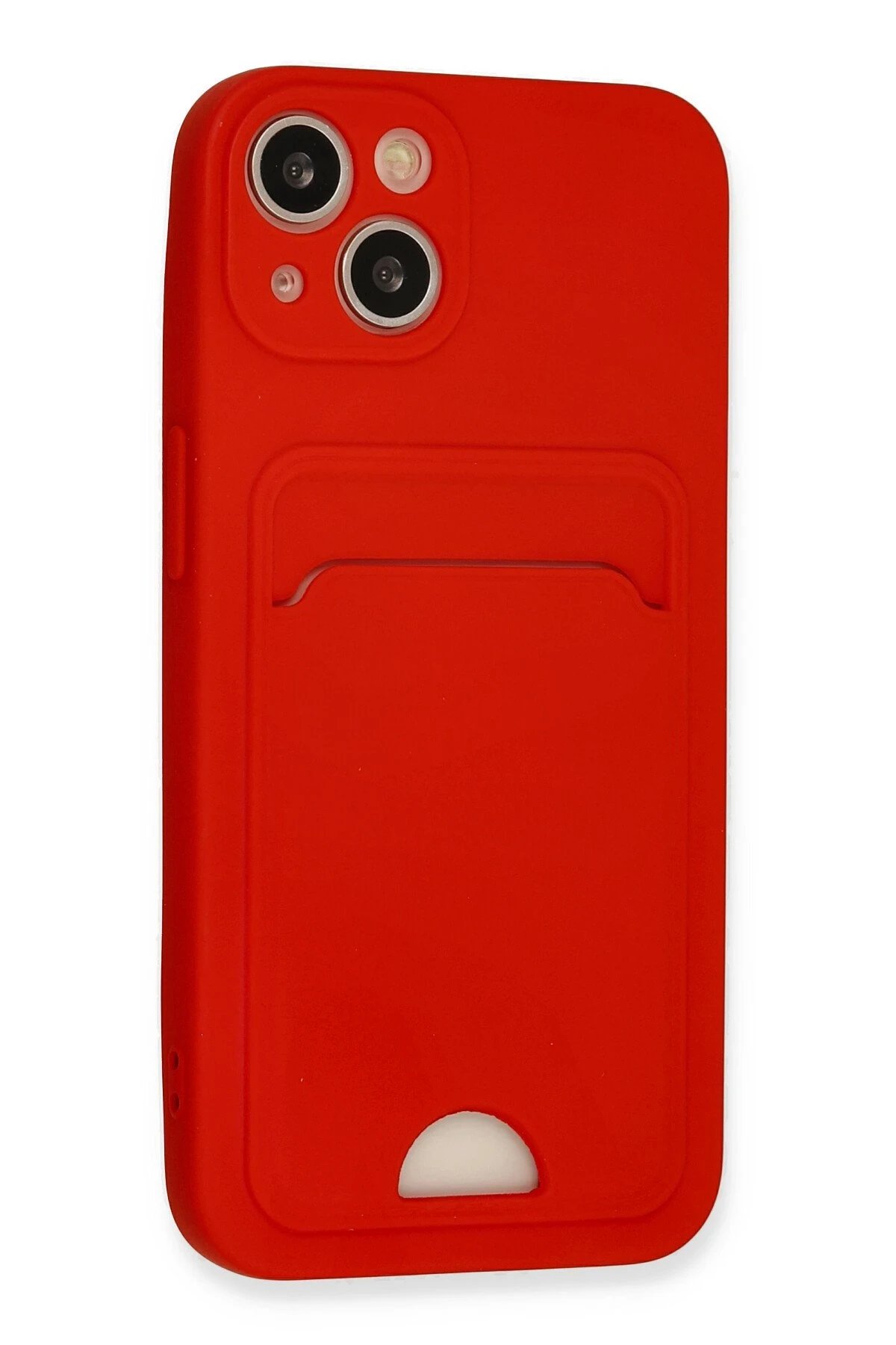 Newface iPhone 13 Kılıf Kelvin Kartvizitli Silikon - Kırmızı