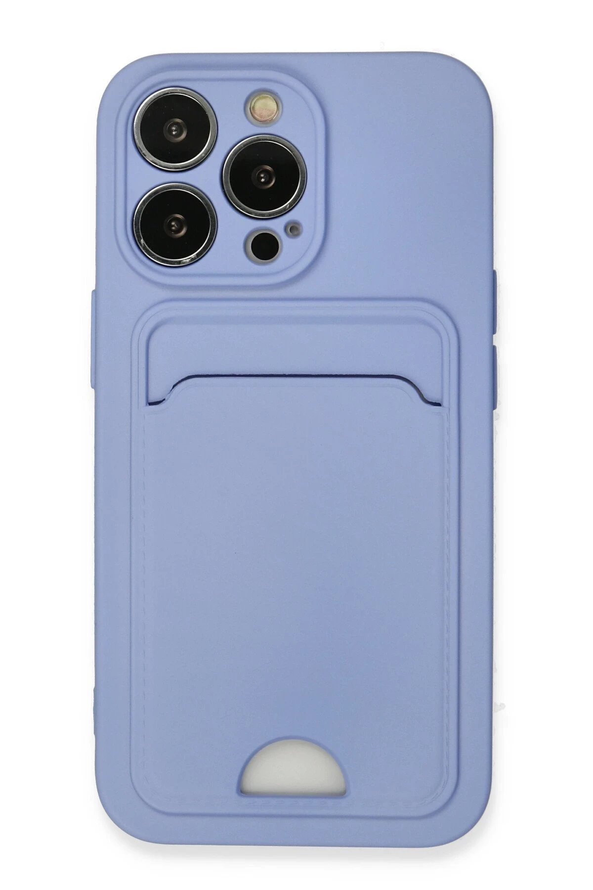 Newface iPhone 13 Pro Kılıf Kelvin Kartvizitli Silikon - Lila