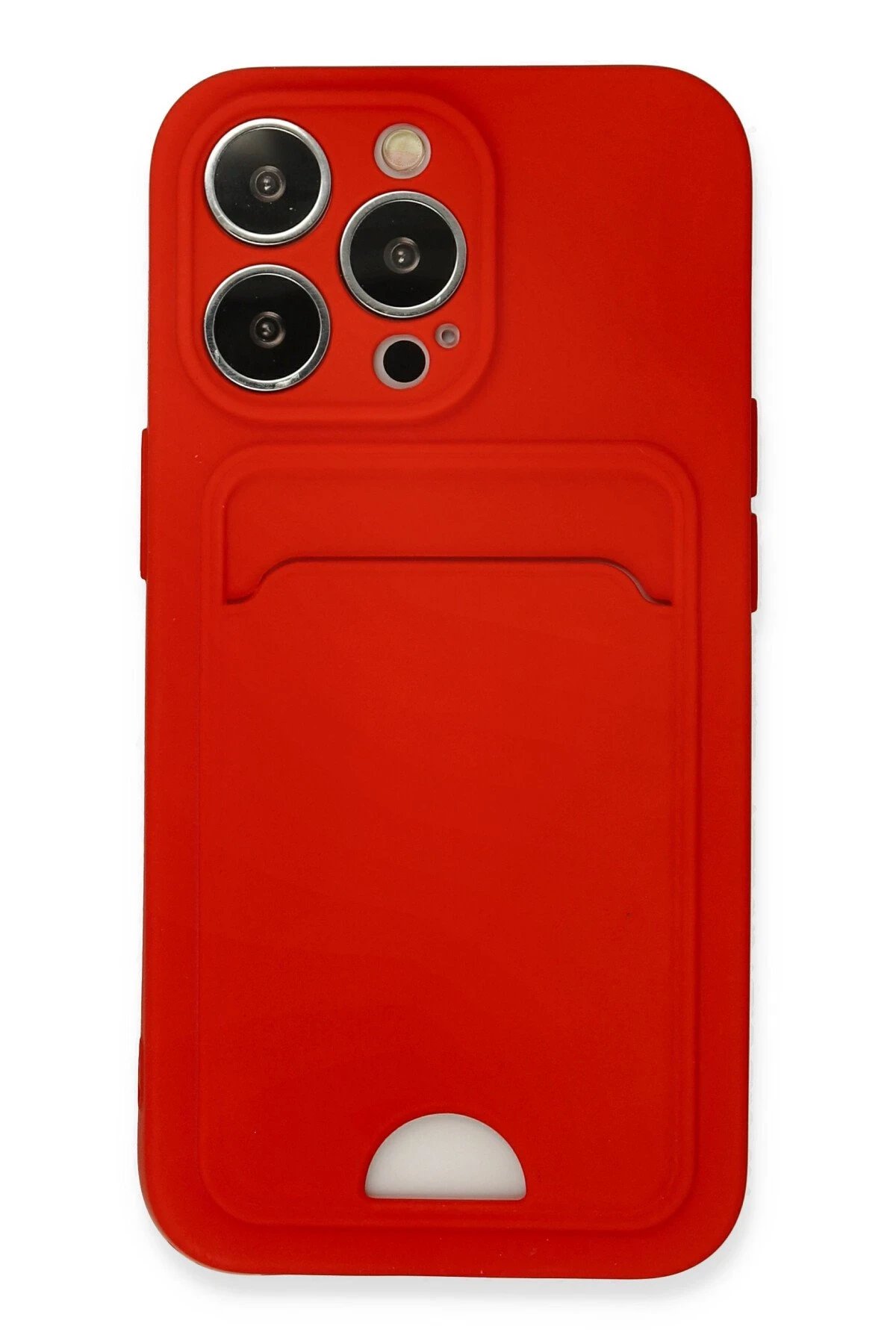 Newface iPhone 13 Pro Kılıf Kelvin Kartvizitli Silikon - Kırmızı