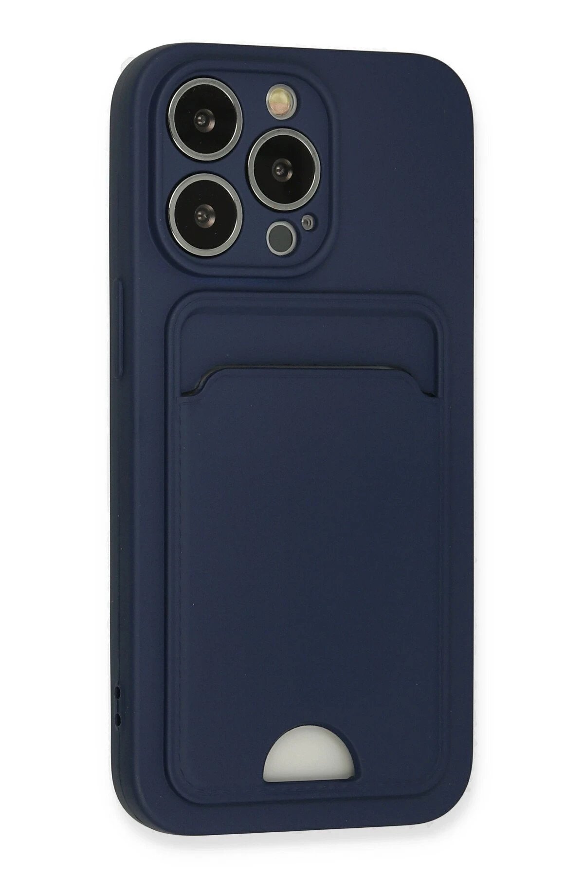 Newface iPhone 13 Pro Kılıf Kelvin Kartvizitli Silikon - Lacivert