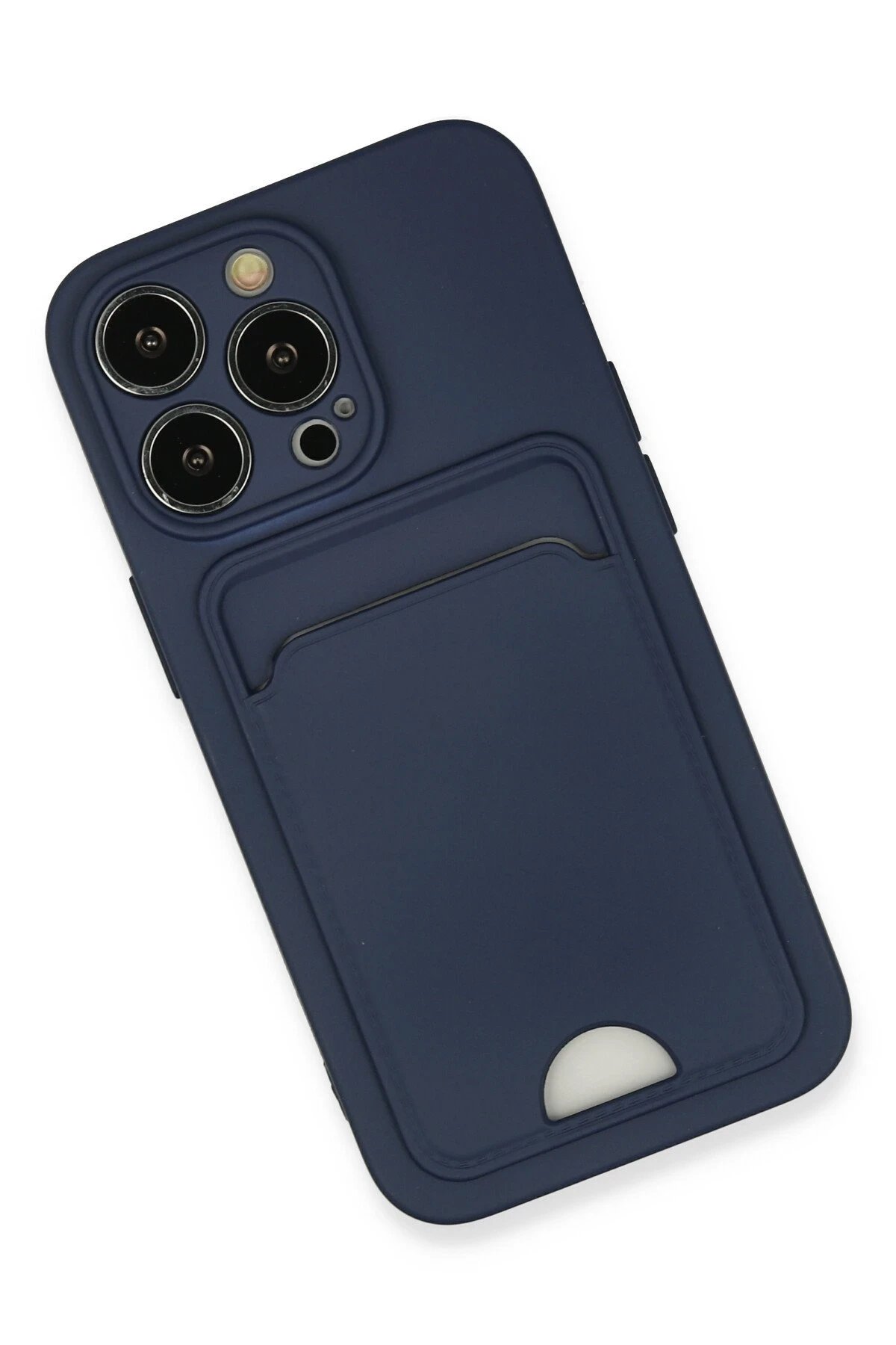 Newface iPhone 13 Pro Kılıf Kelvin Kartvizitli Silikon - Lacivert