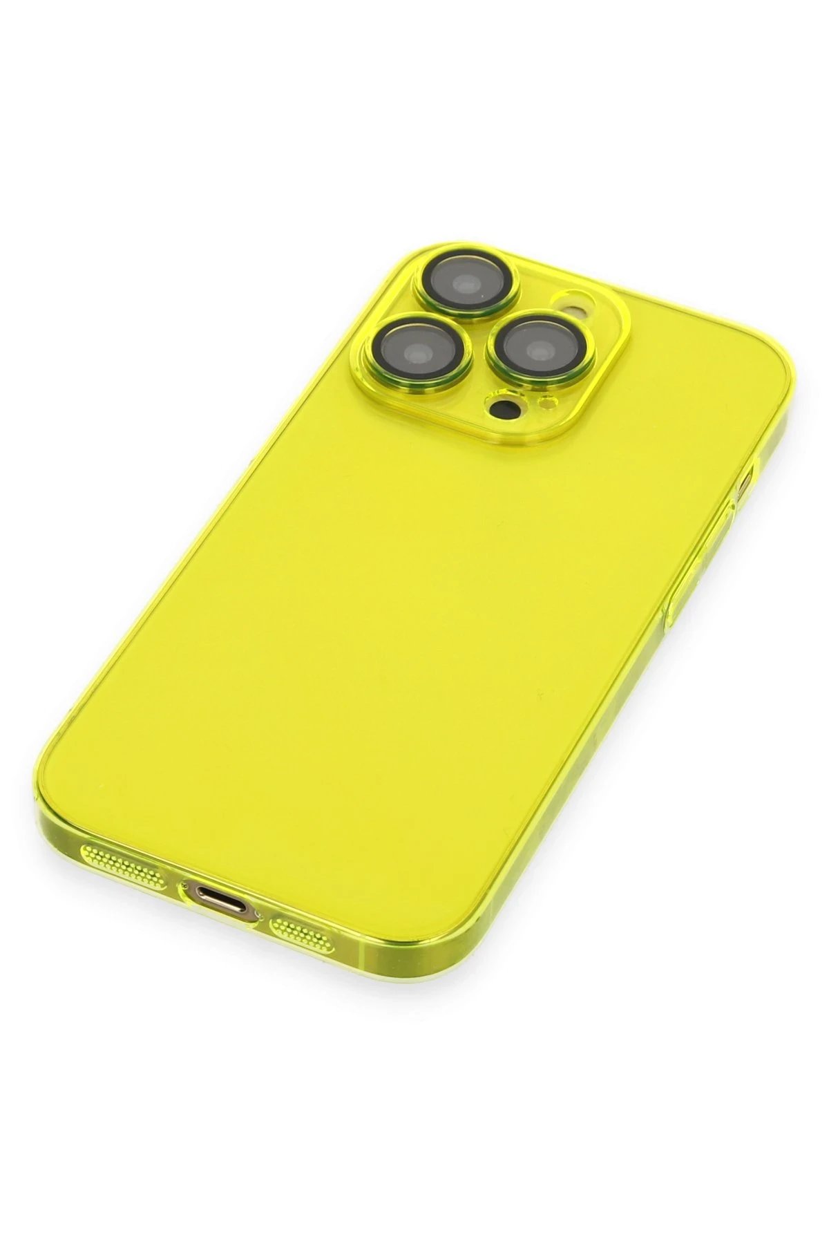 Newface iPhone 13 Pro Kılıf Armada Lensli Kapak - Sarı