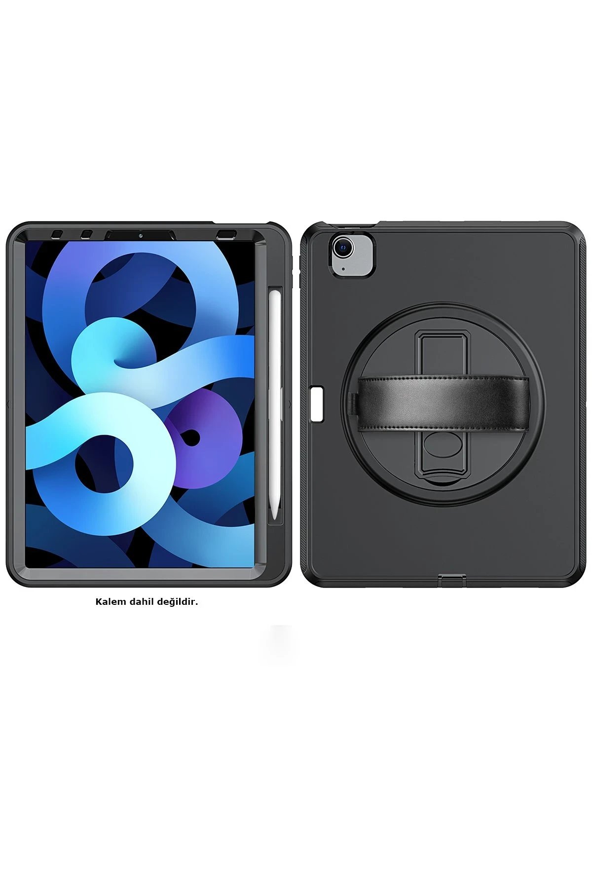 Newface iPad 2022 10.9 (10.nesil) Kılıf Hand Strap Tablet Kılıfı - Siyah