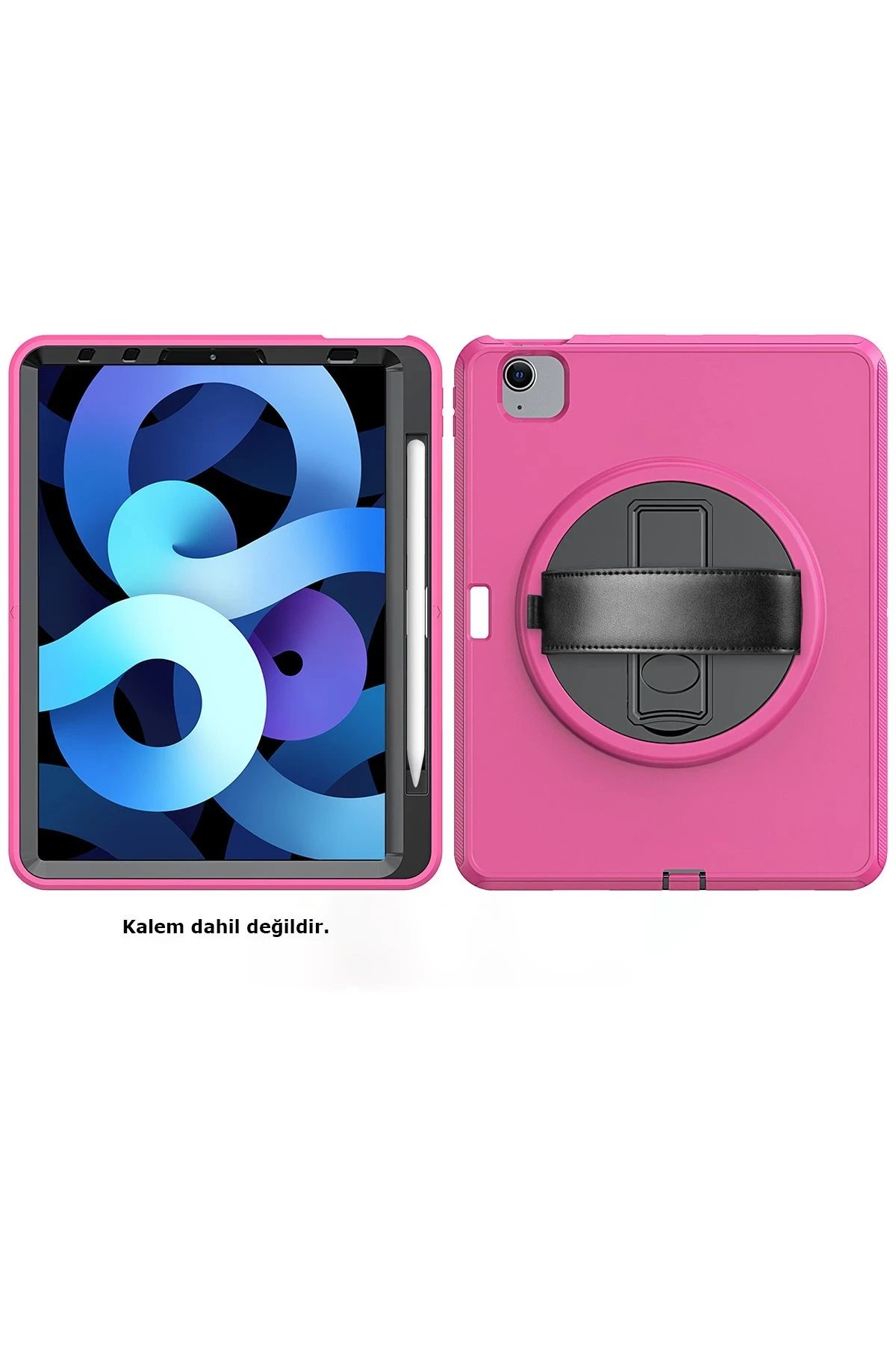 Newface iPad 2022 10.9 (10.nesil) Kılıf Hand Strap Tablet Kılıfı - Pembe