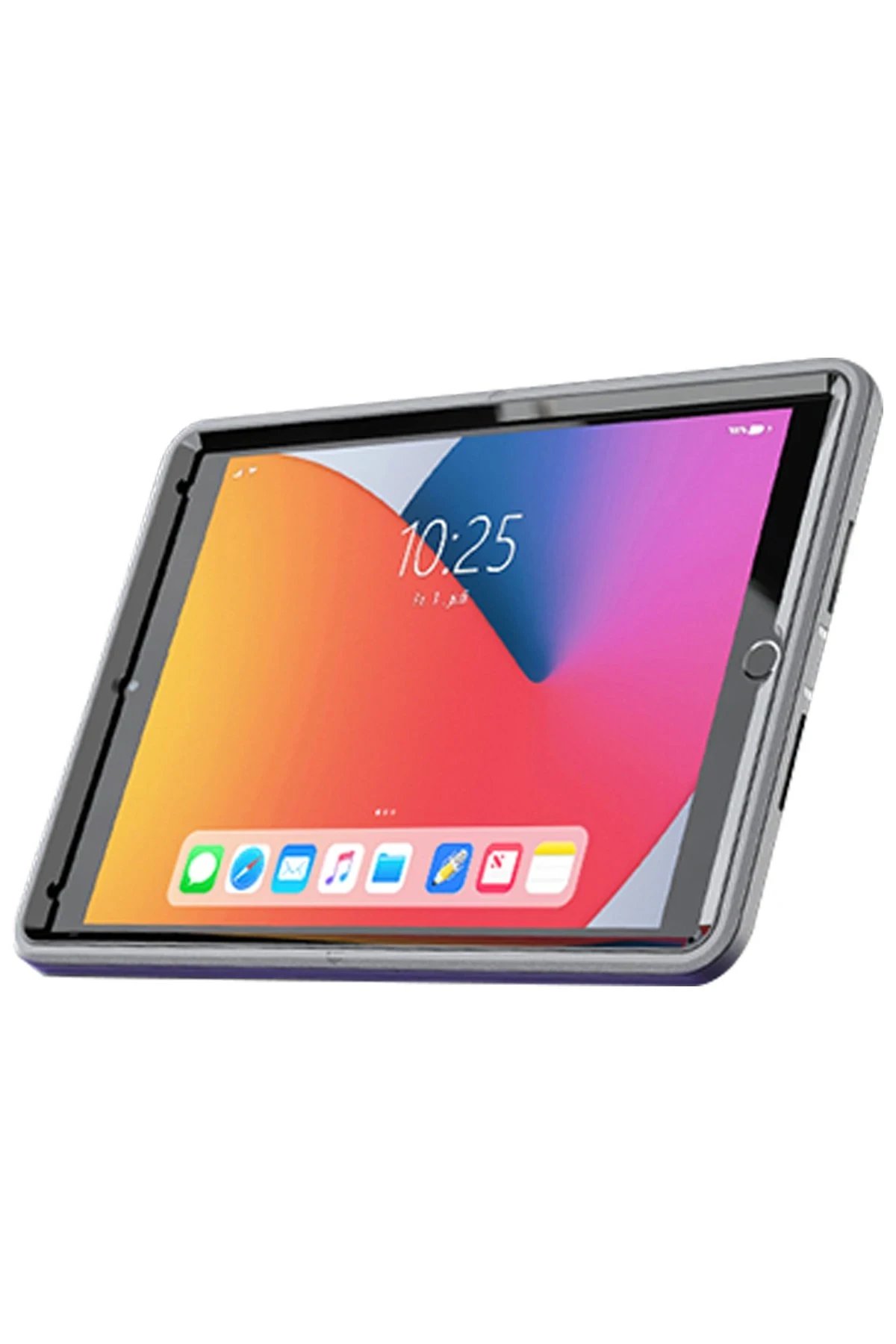 Newface iPad 10.2 (7.nesil) Kılıf Hand Strap Tablet Kılıfı - Gri