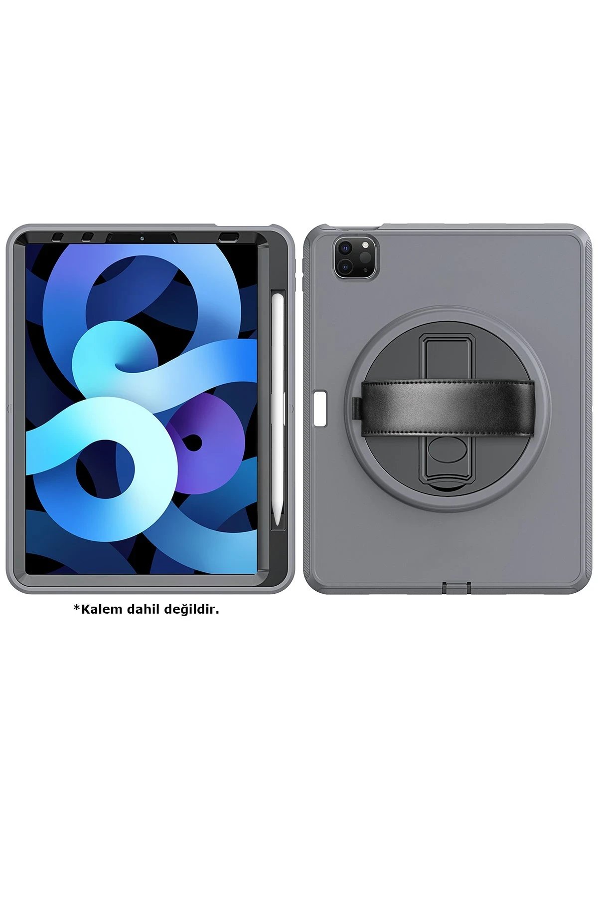 Newface iPad Pro 11 (2018) Kılıf Hand Strap Tablet Kılıfı - Gri