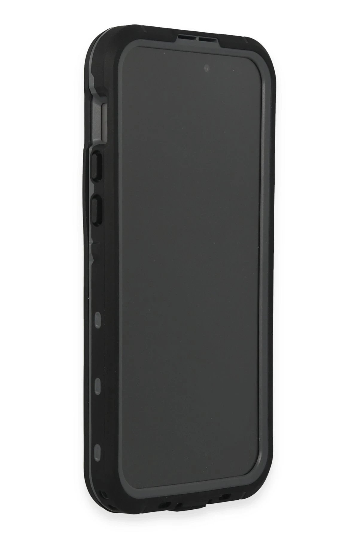 Newface iPhone 15 Pro Kılıf Red Pepper Magneticsafe Su Geçirmez Kılıf - Siyah-Gri