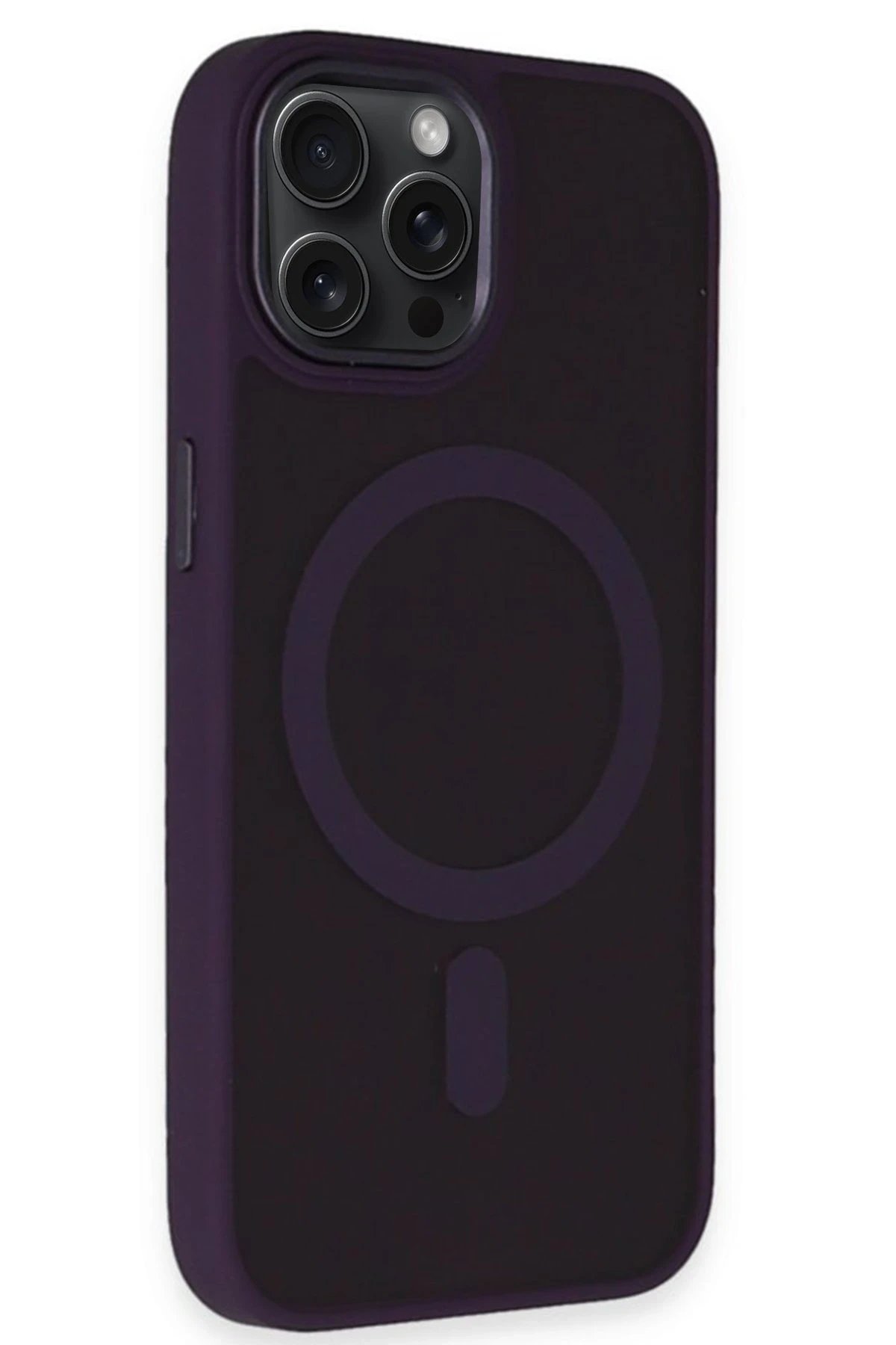 Newface iPhone 14 Pro Max Kılıf Oslo Magsafe Kapak - Derin Mor