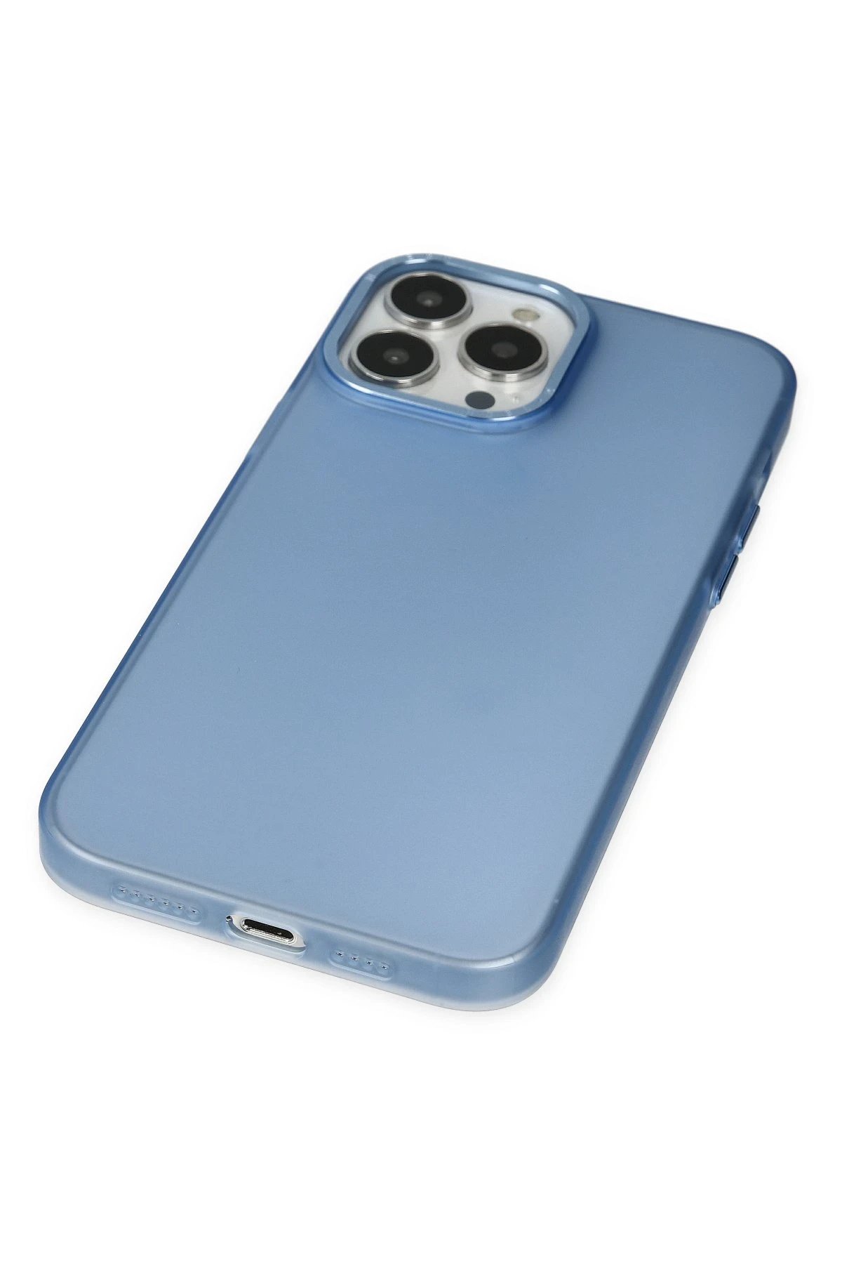 Newface iPhone 13 Pro Kılıf Modos Metal Kapak - Mavi