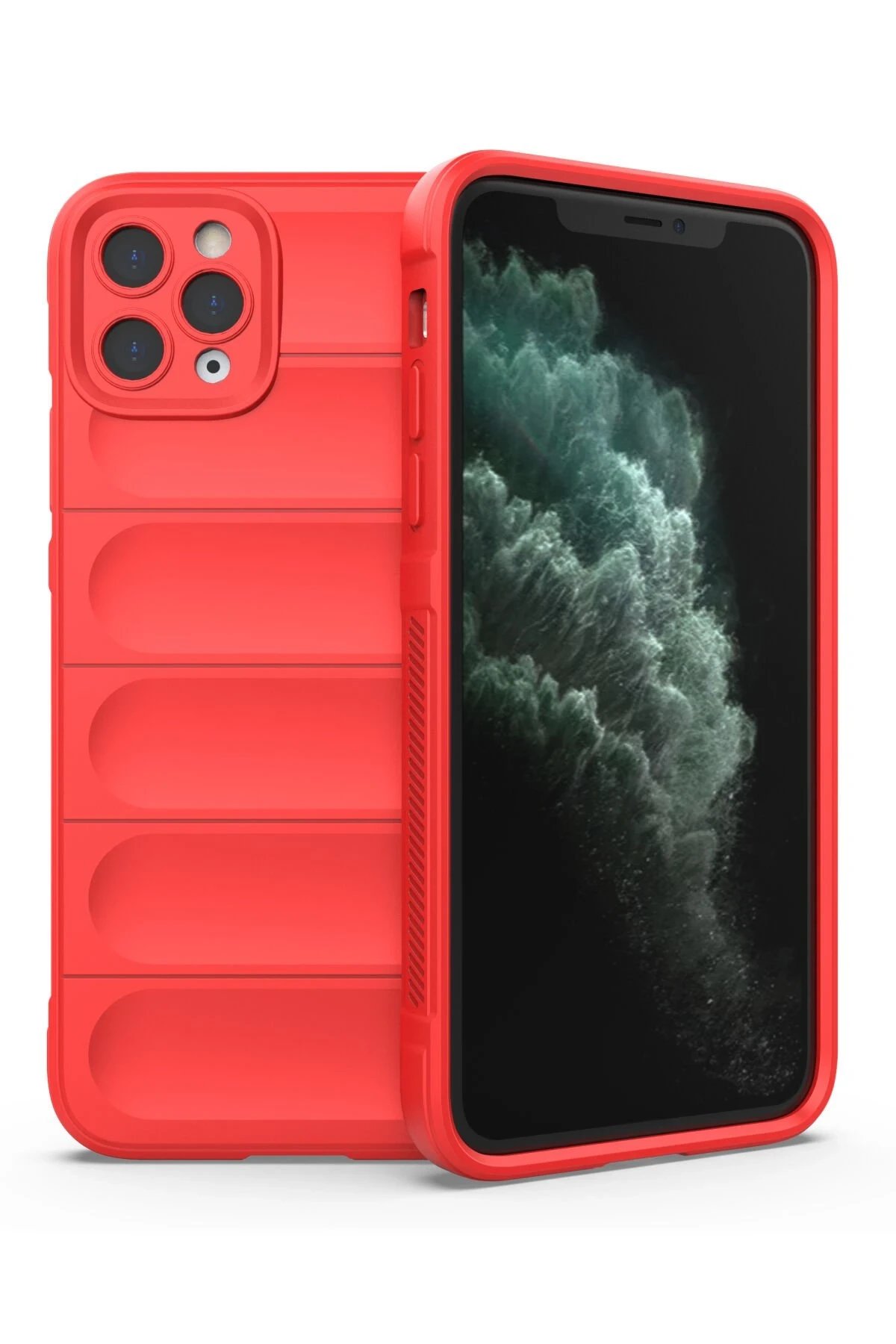 Newface iPhone 11 Pro Kılıf Optimum Silikon - Kırmızı