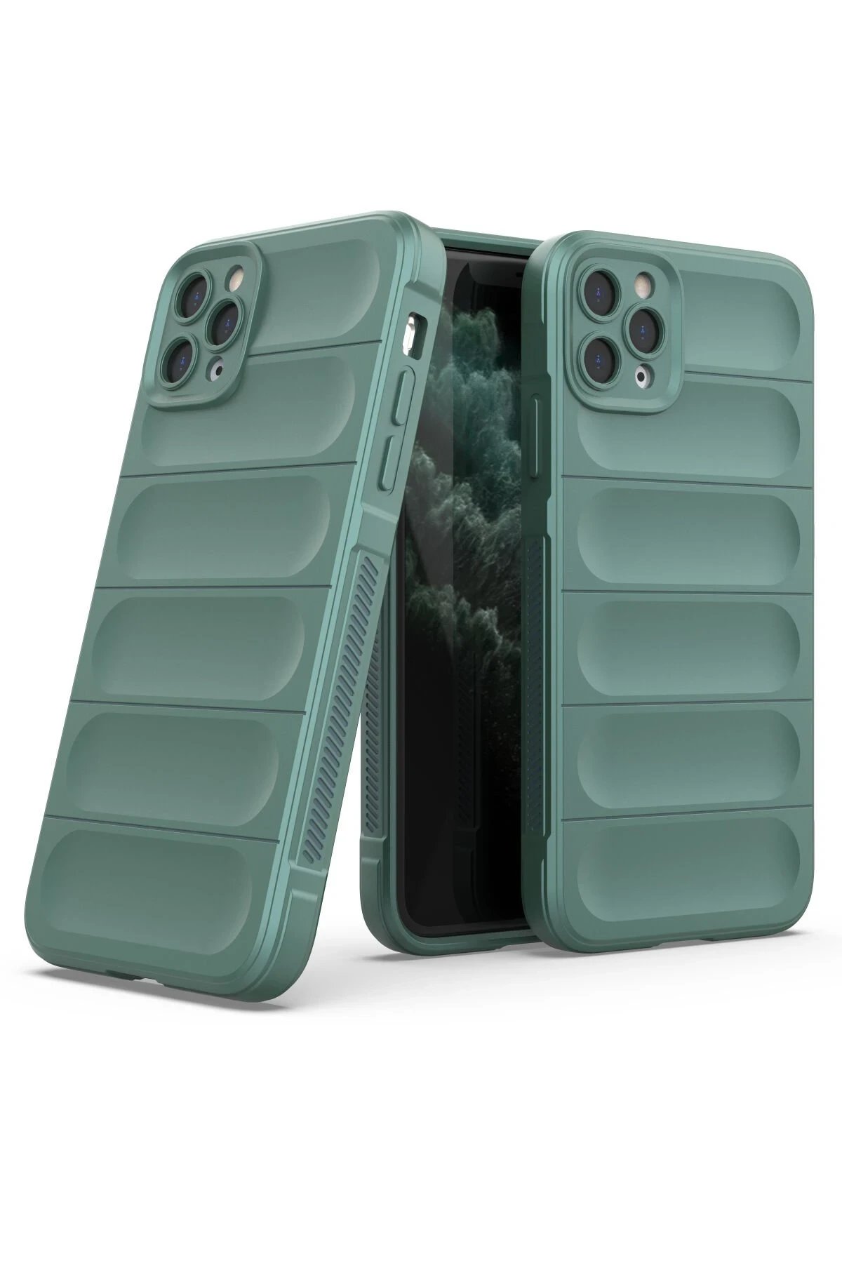 Newface iPhone 11 Pro Kılıf Optimum Silikon - Koyu Yeşil