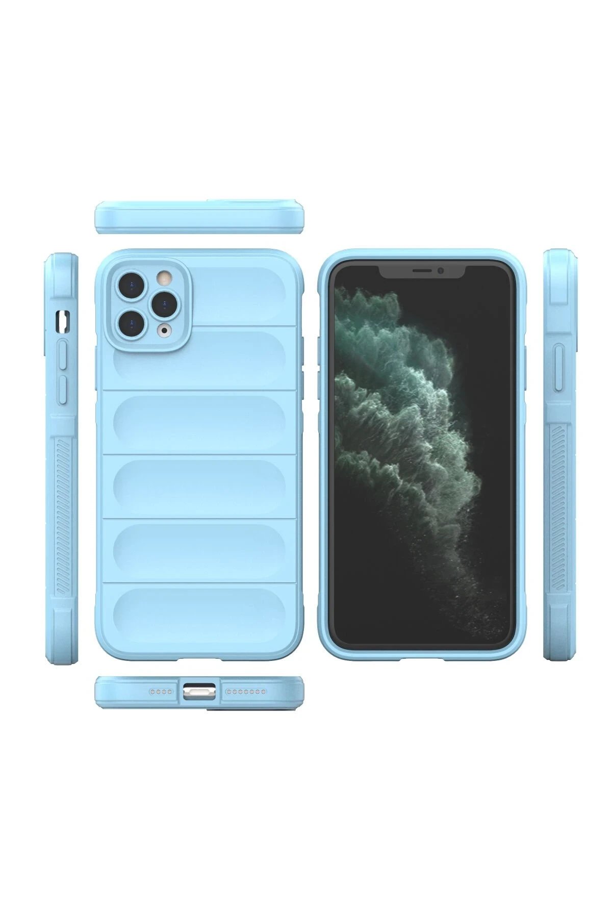 Newface iPhone 11 Pro Kılıf Optimum Silikon - Sky Blue