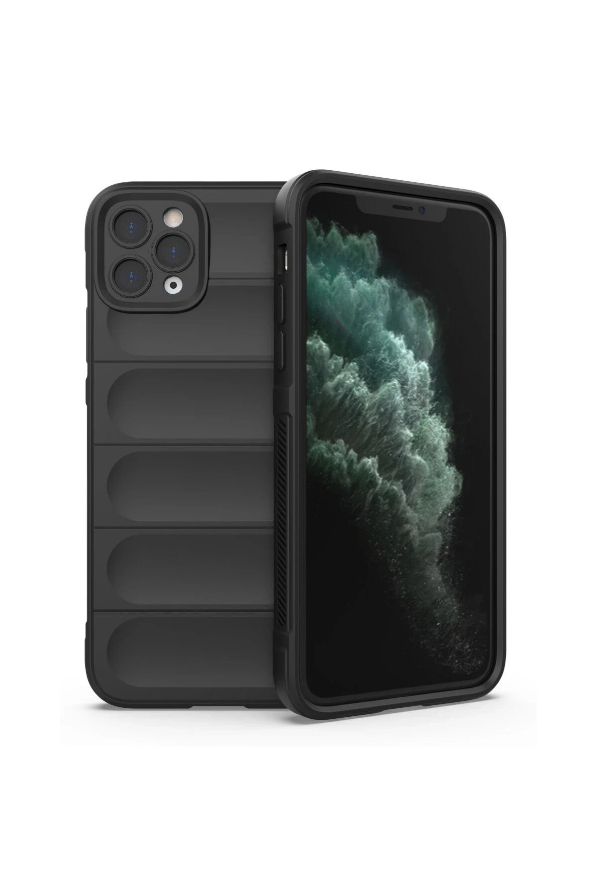 Newface iPhone 11 Pro Max Kılıf Optimum Silikon - Siyah