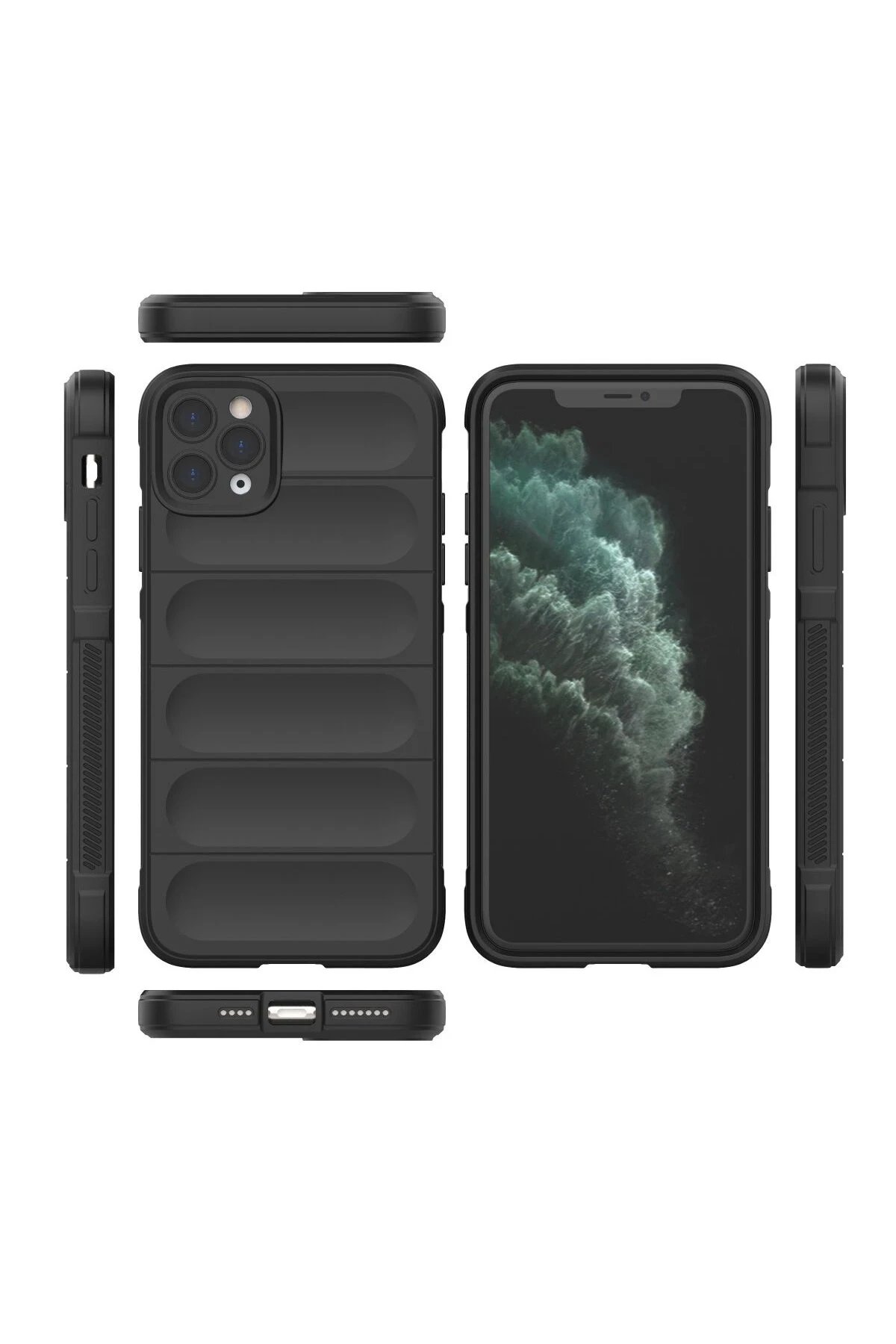 Newface iPhone 11 Pro Max Kılıf Optimum Silikon - Siyah