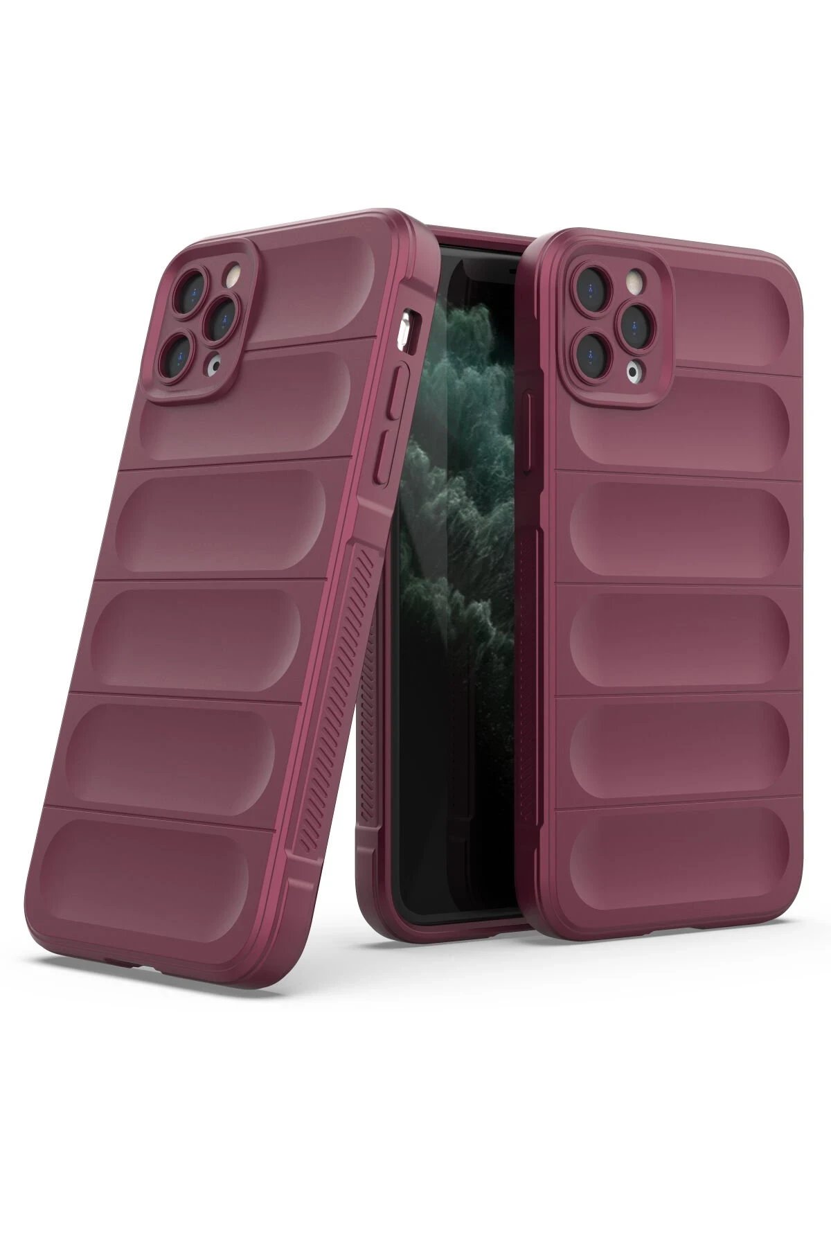 Newface iPhone 11 Pro Max Kılıf Optimum Silikon - Bordo