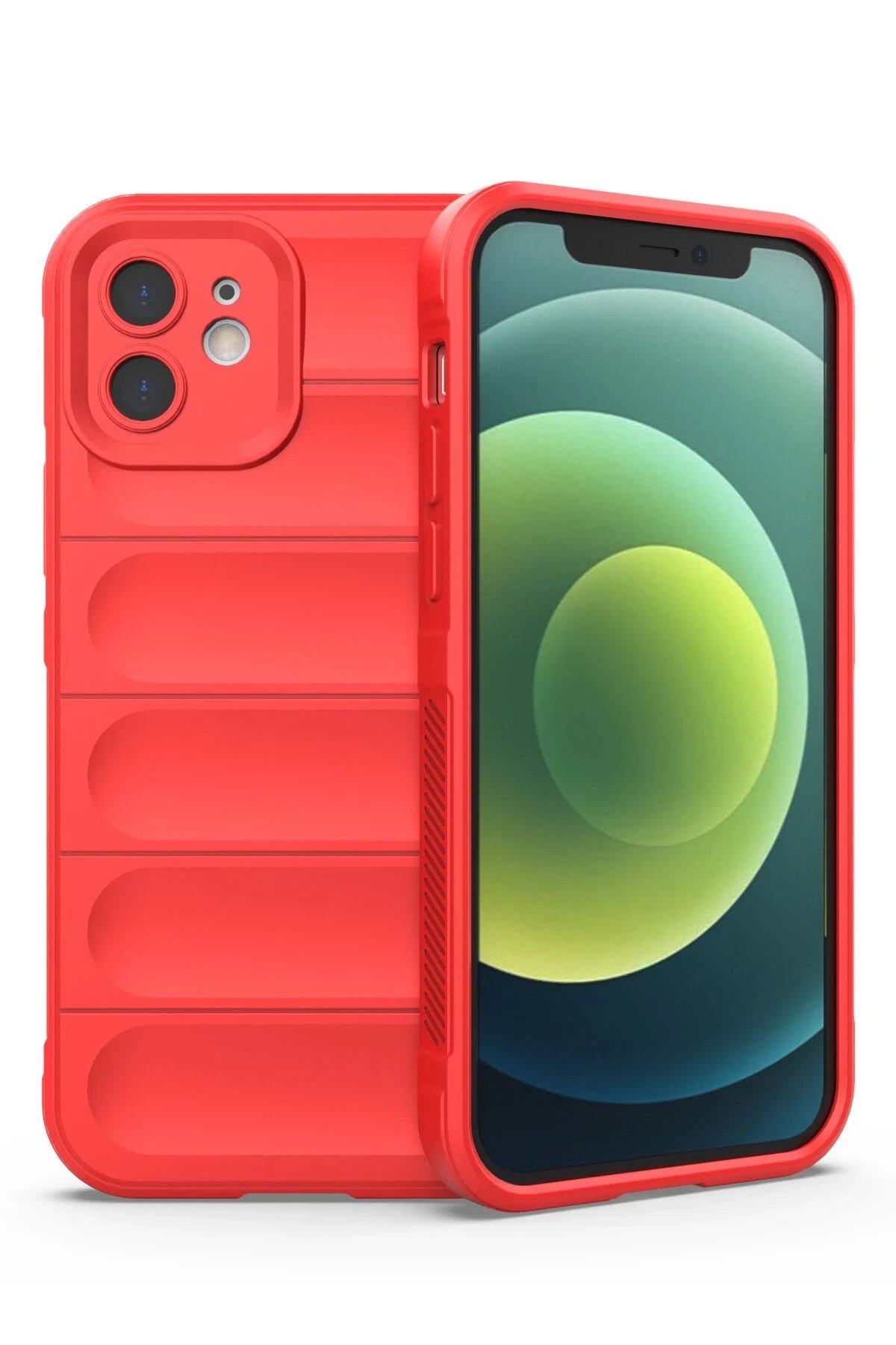 Newface iPhone 12 Kılıf Optimum Silikon - Kırmızı