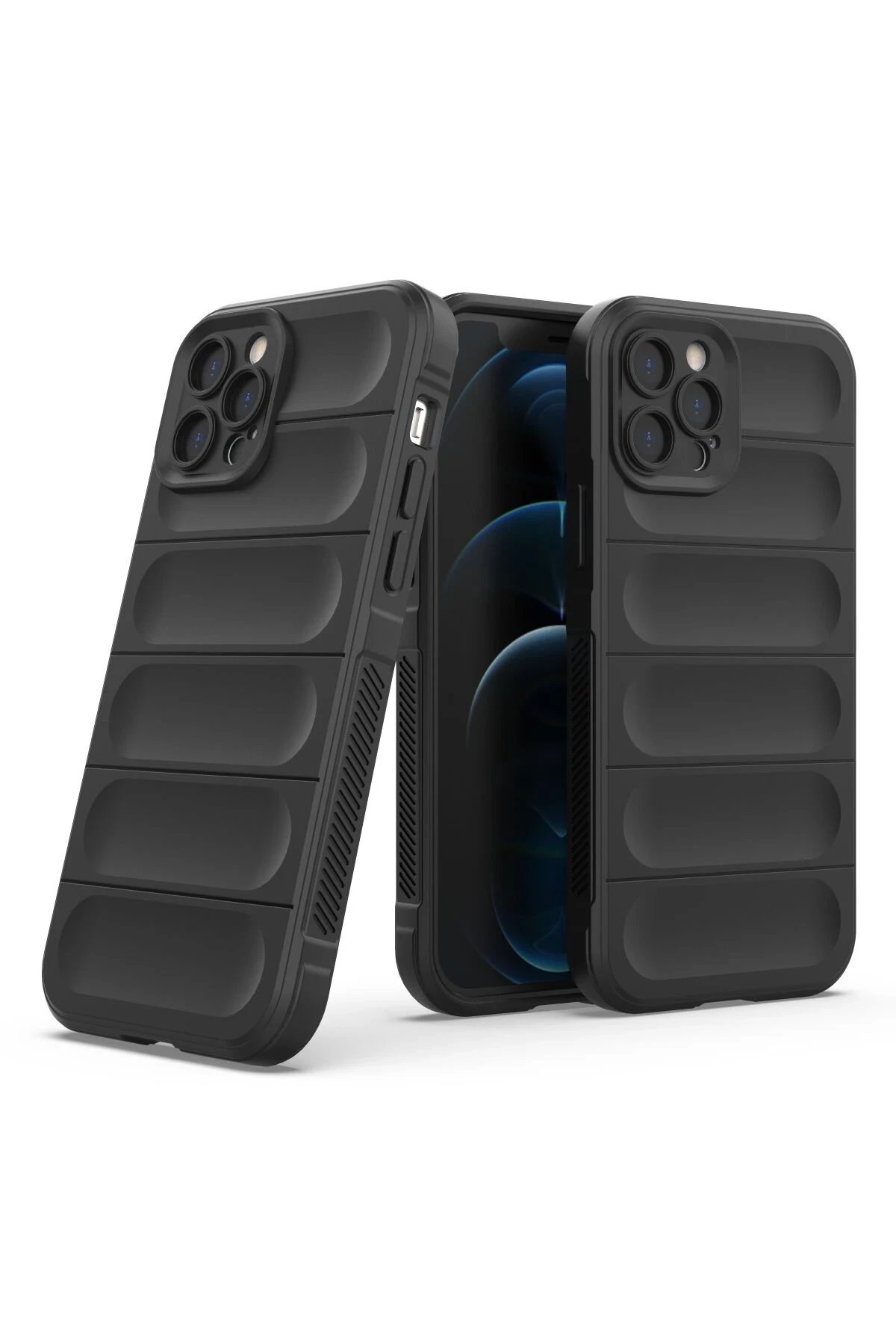 Newface iPhone 12 Pro Kılıf Optimum Silikon - Siyah