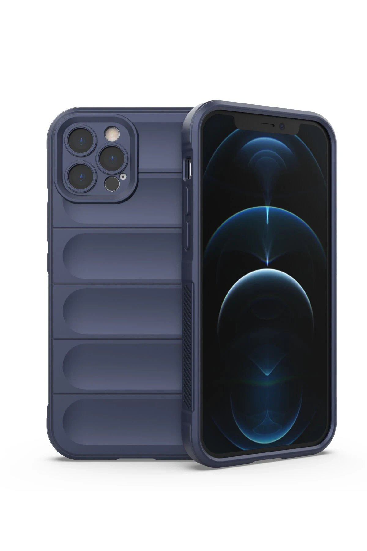 Newface iPhone 12 Pro Kılıf Optimum Silikon - Lacivert