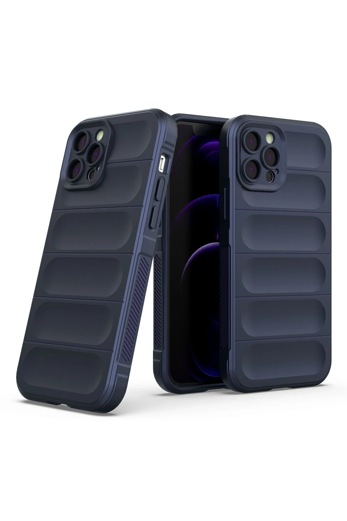 Newface iPhone 12 Pro Kılıf Optimum Silikon - Lacivert