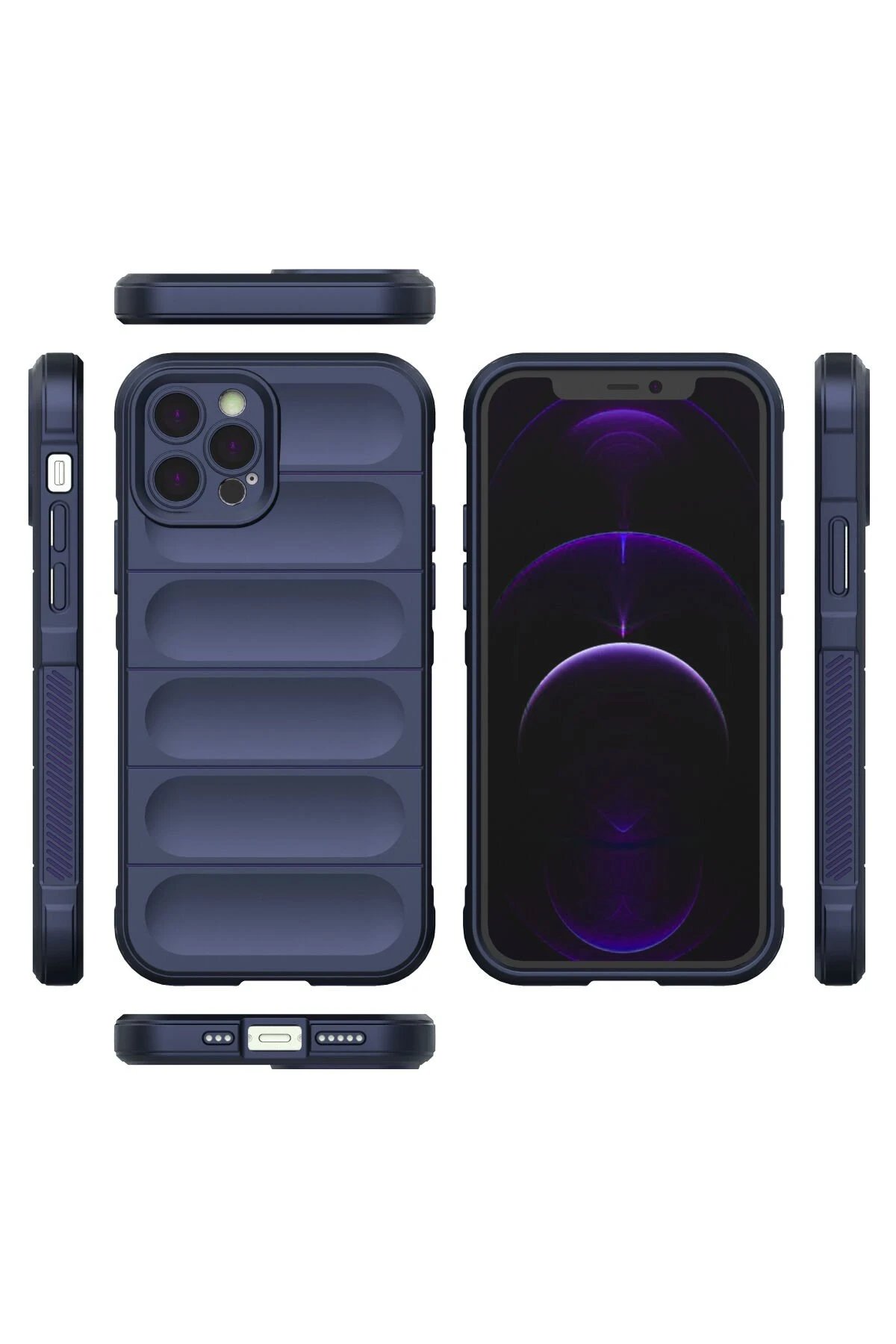 Newface iPhone 12 Pro Kılıf Optimum Silikon - Lacivert