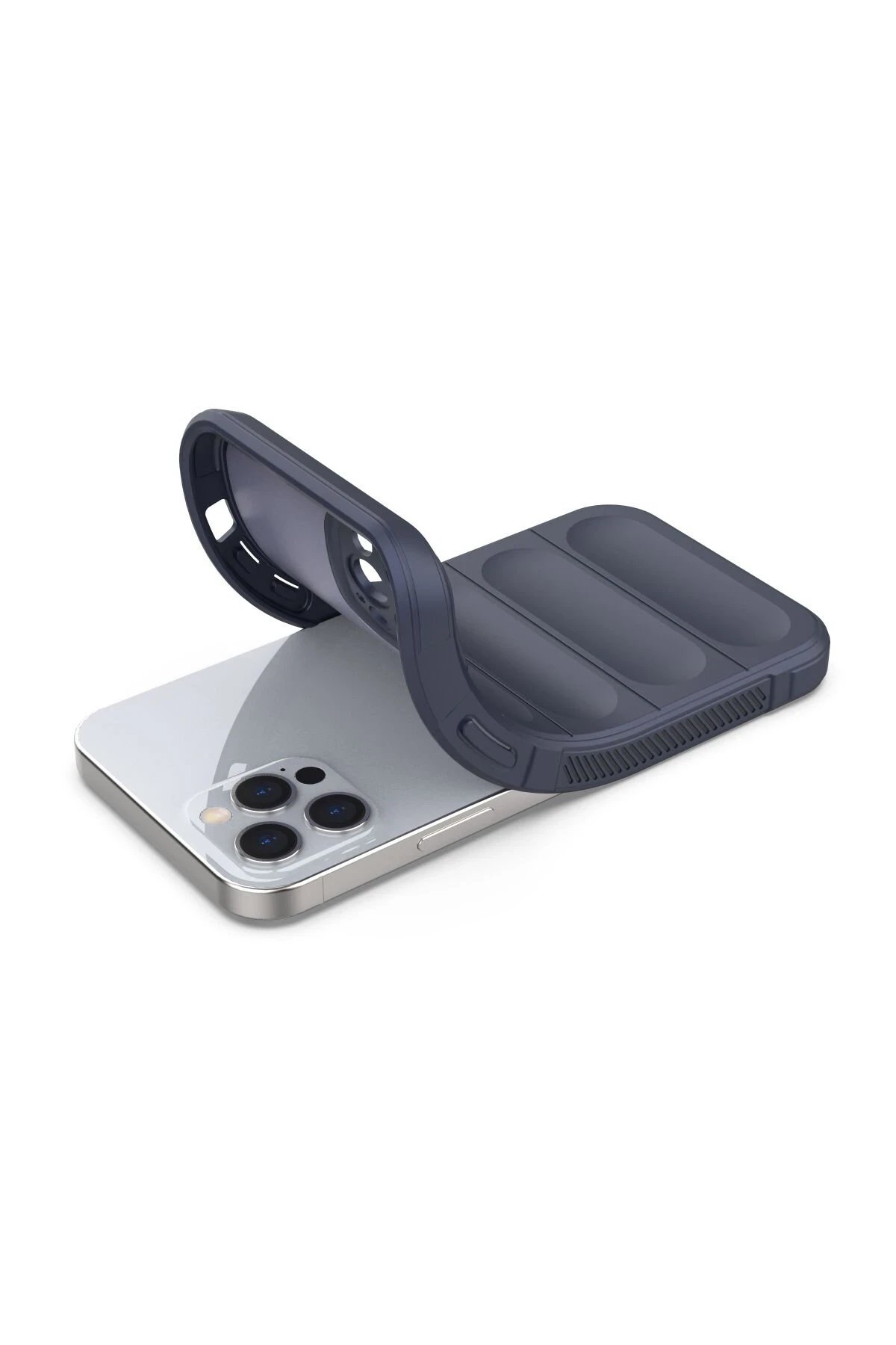 Newface iPhone 12 Pro Kılıf Optimum Silikon - Lacivert