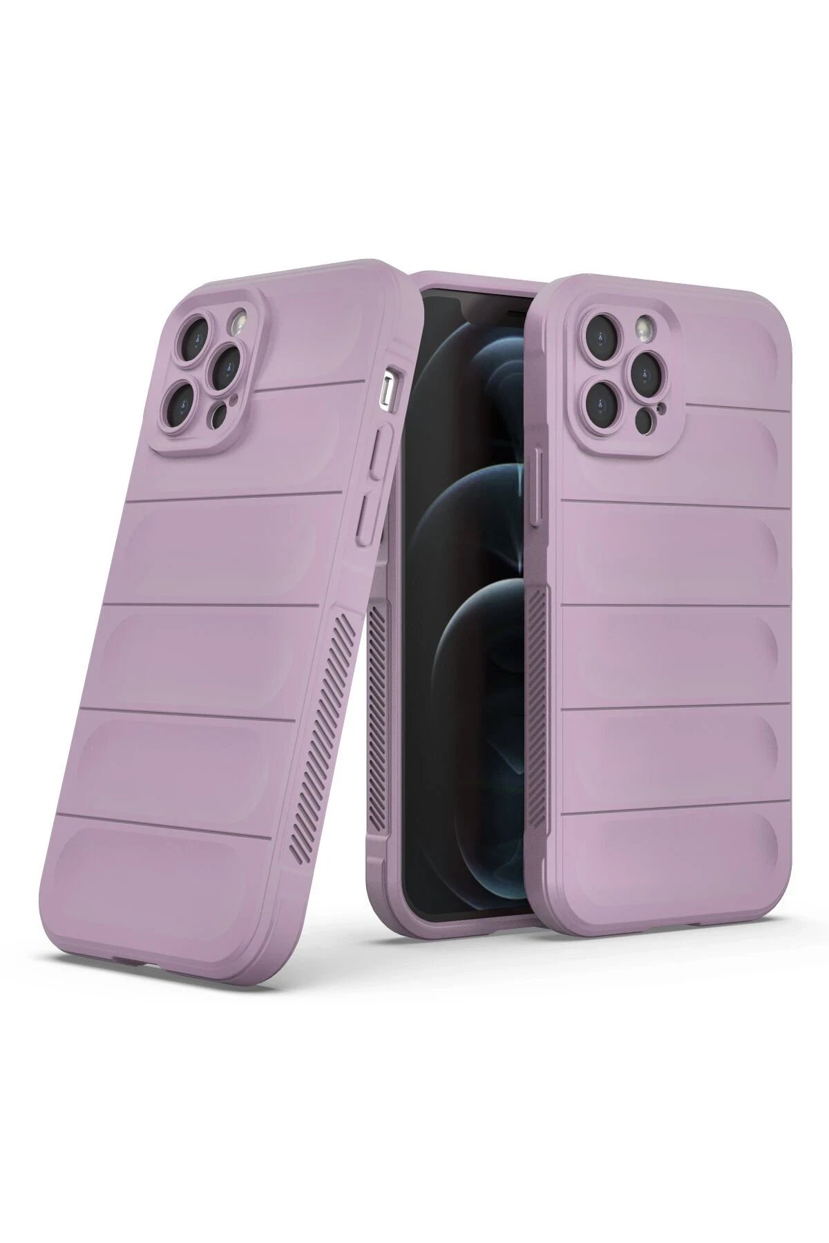 Newface iPhone 12 Pro Kılıf Optimum Silikon - Mor