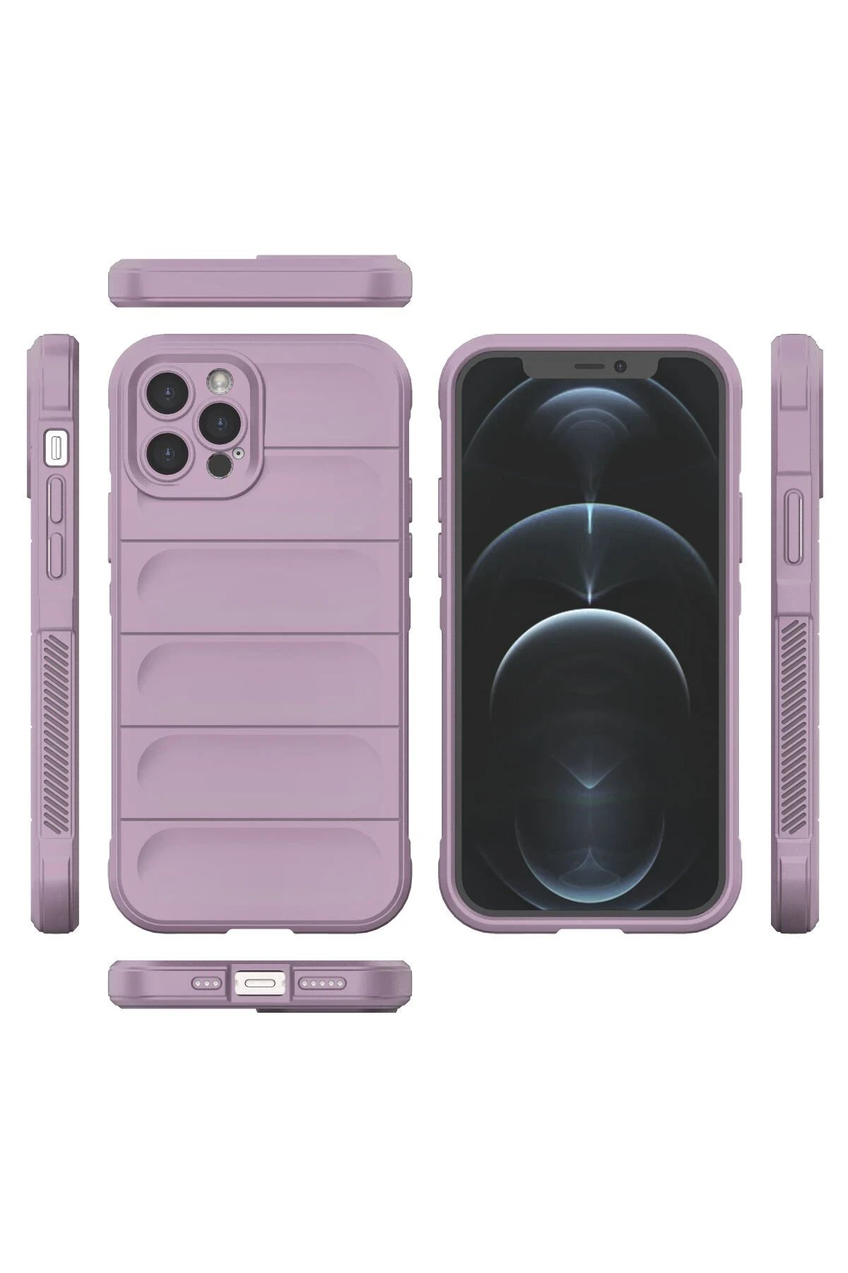 Newface iPhone 12 Pro Kılıf Optimum Silikon - Mor