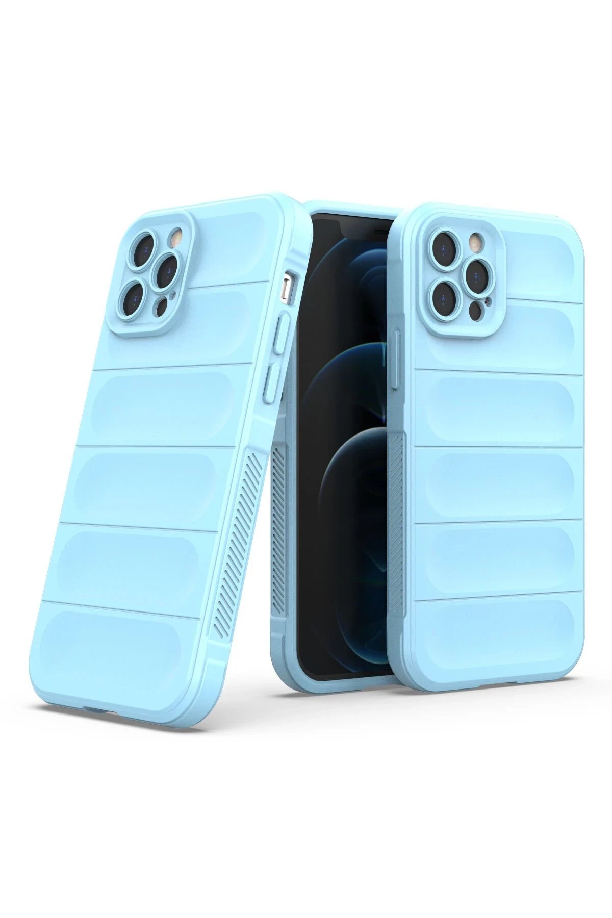 Newface iPhone 12 Pro Kılıf Optimum Silikon - Sky Blue