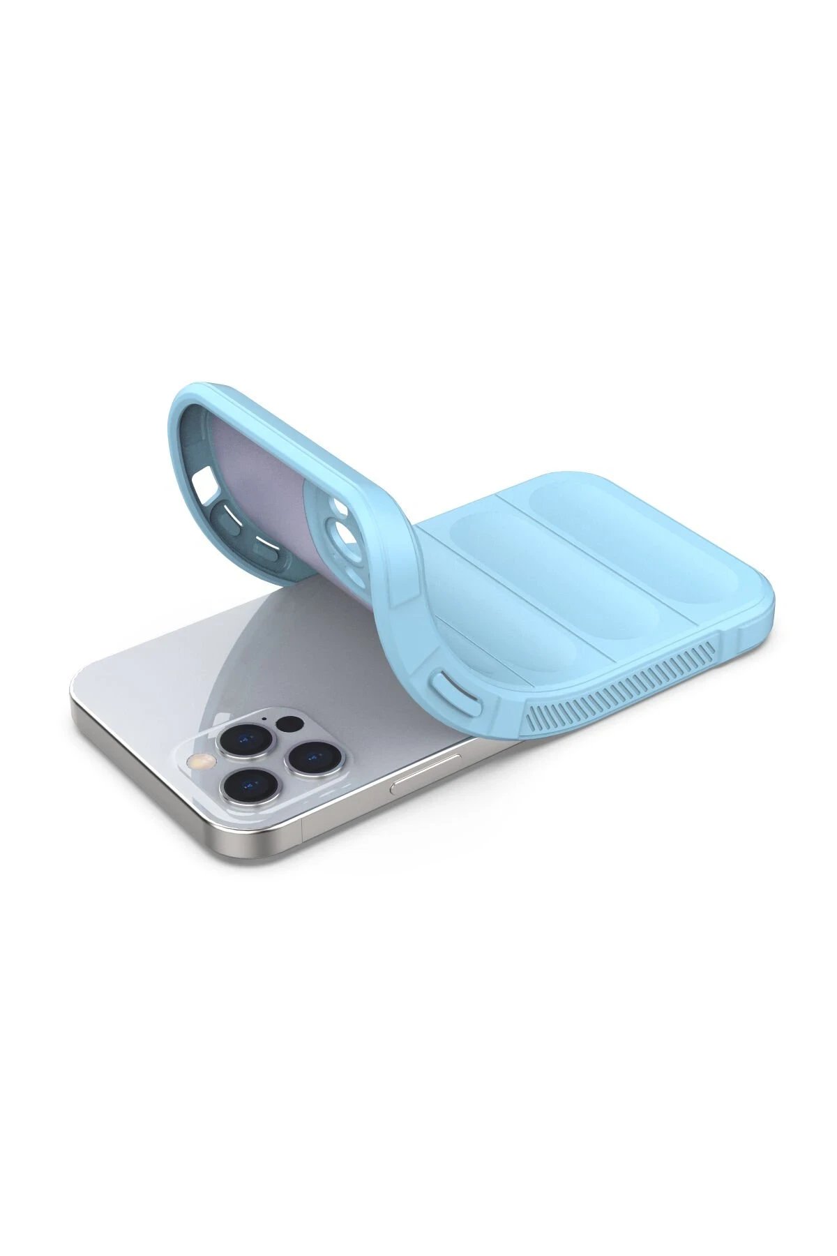 Newface iPhone 12 Pro Kılıf Optimum Silikon - Sky Blue