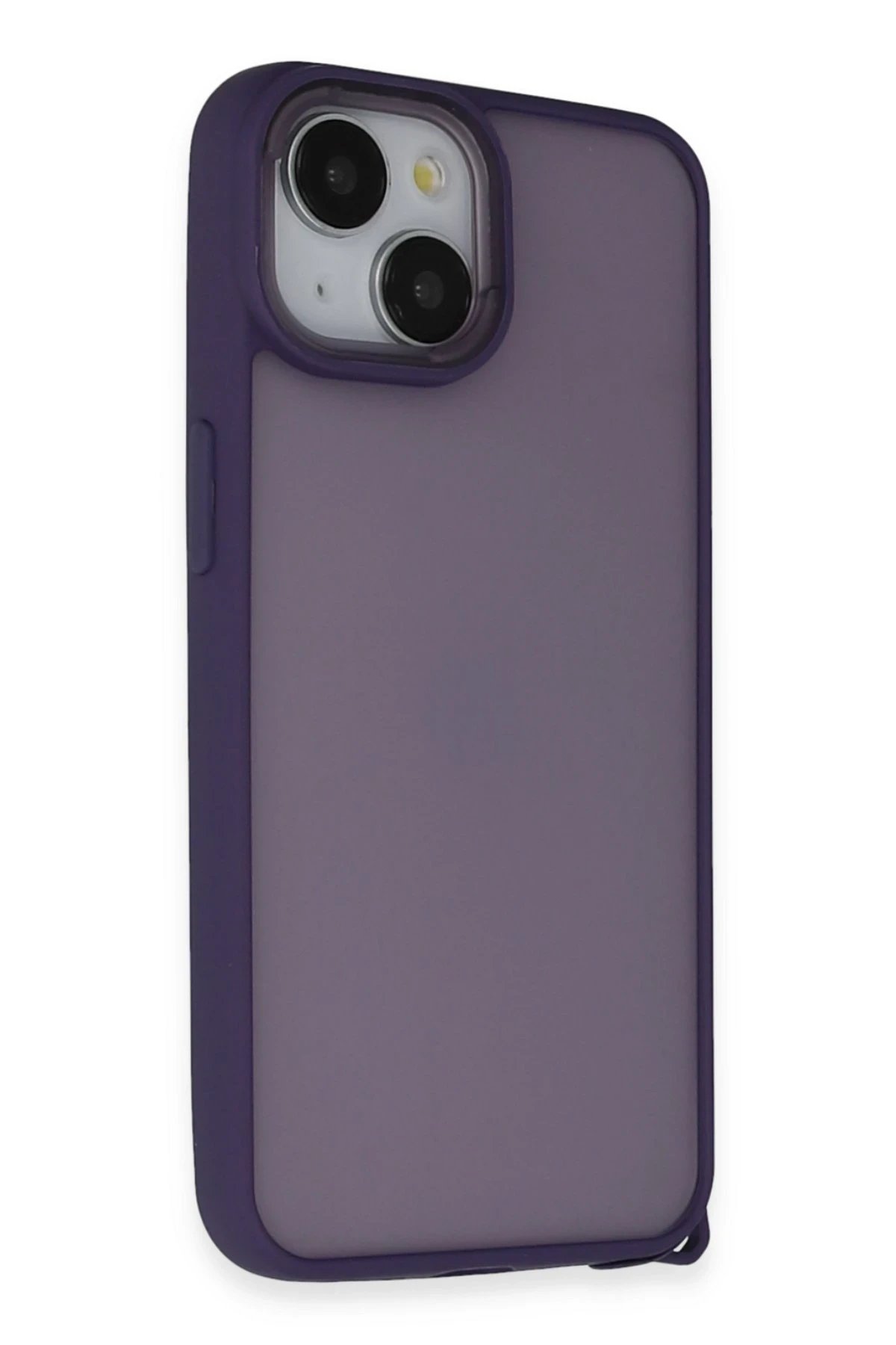 Newface iPhone 15 Kılıf Elegant Kapak - Derin Mor