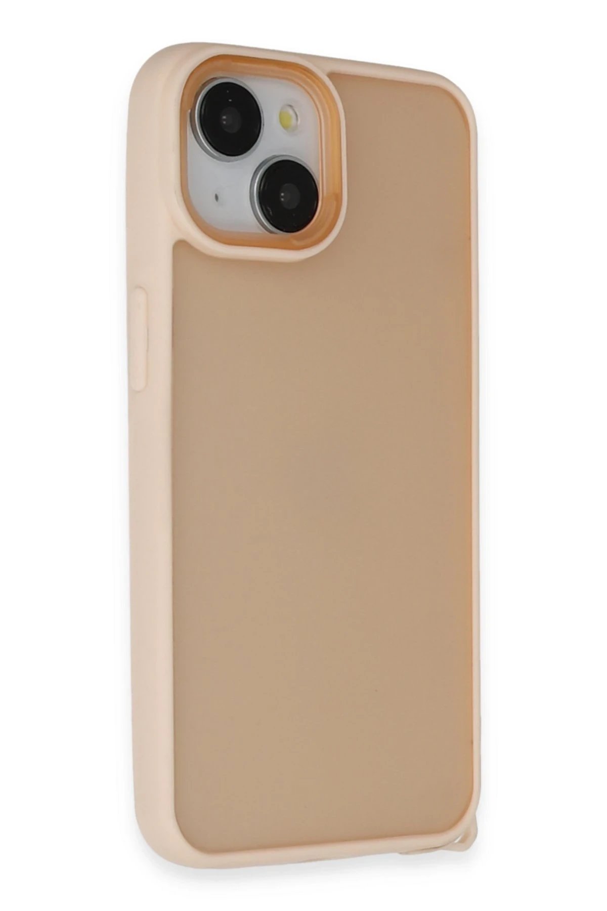 Newface iPhone 15 Kılıf Elegant Kapak - Pudra