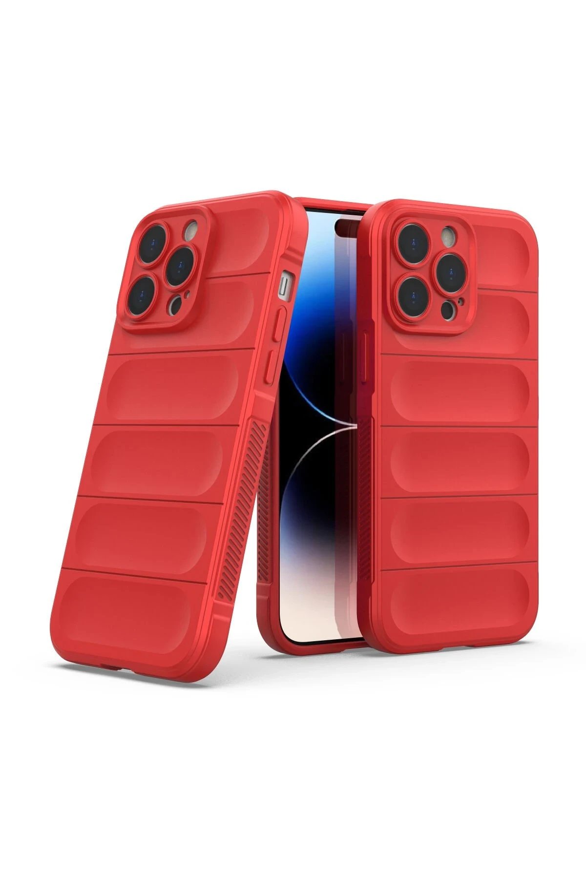 Newface iPhone 13 Pro Kılıf Optimum Silikon - Kırmızı