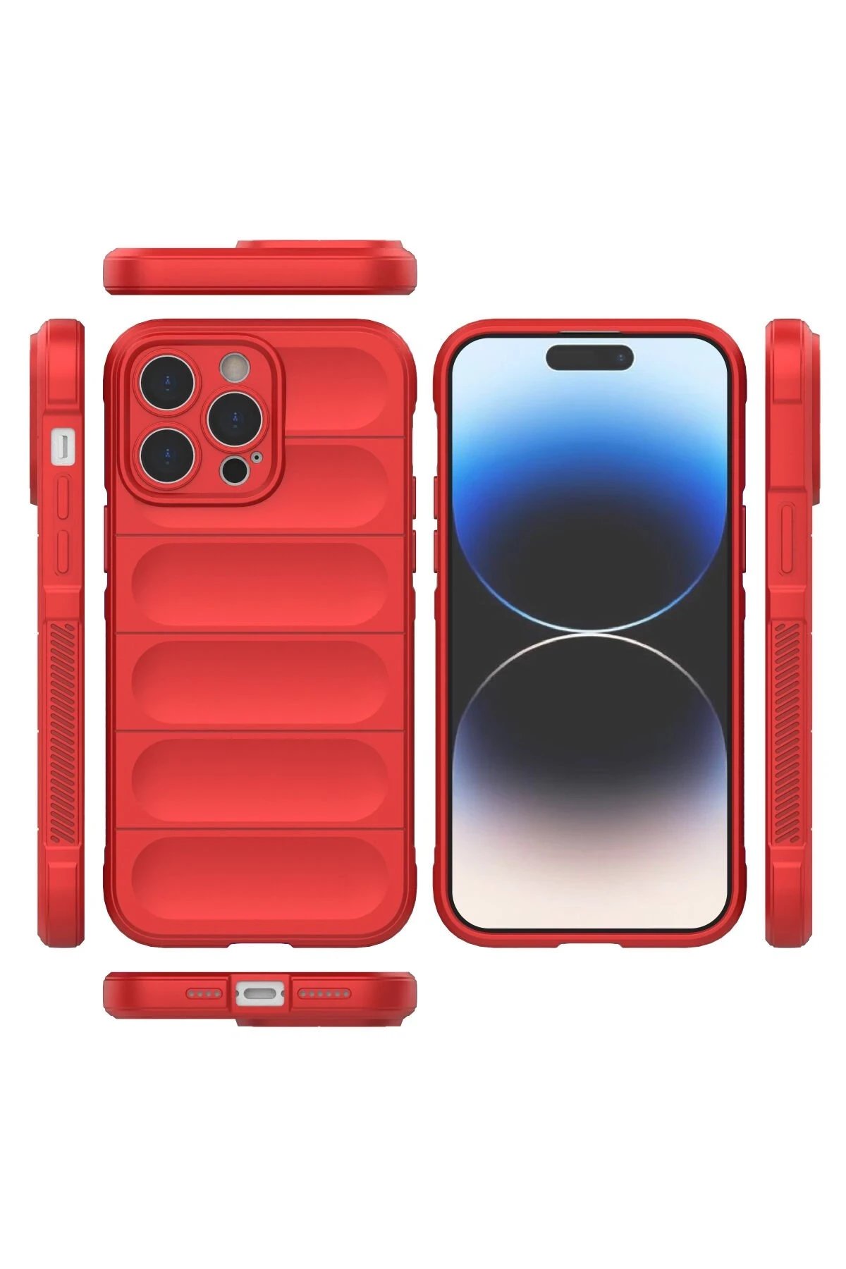 Newface iPhone 13 Pro Kılıf Optimum Silikon - Kırmızı