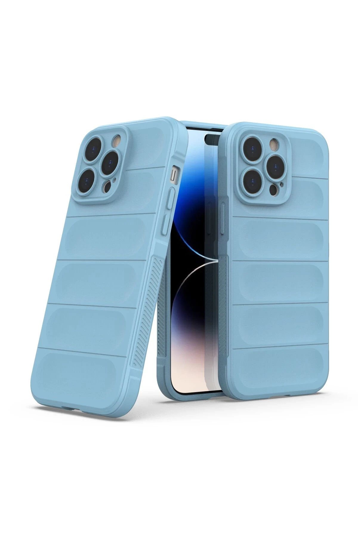 Newface iPhone 14 Pro Kılıf Optimum Silikon - Sky Blue