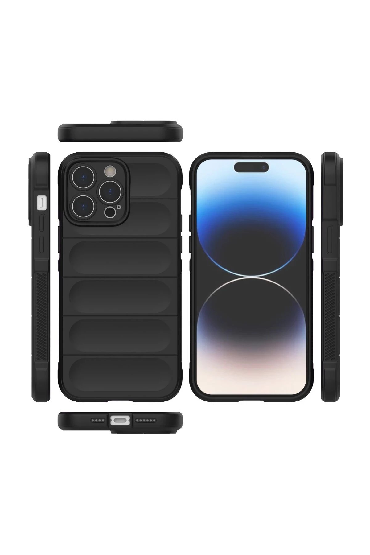 Newface iPhone 14 Pro Max Kılıf Optimum Silikon - Siyah