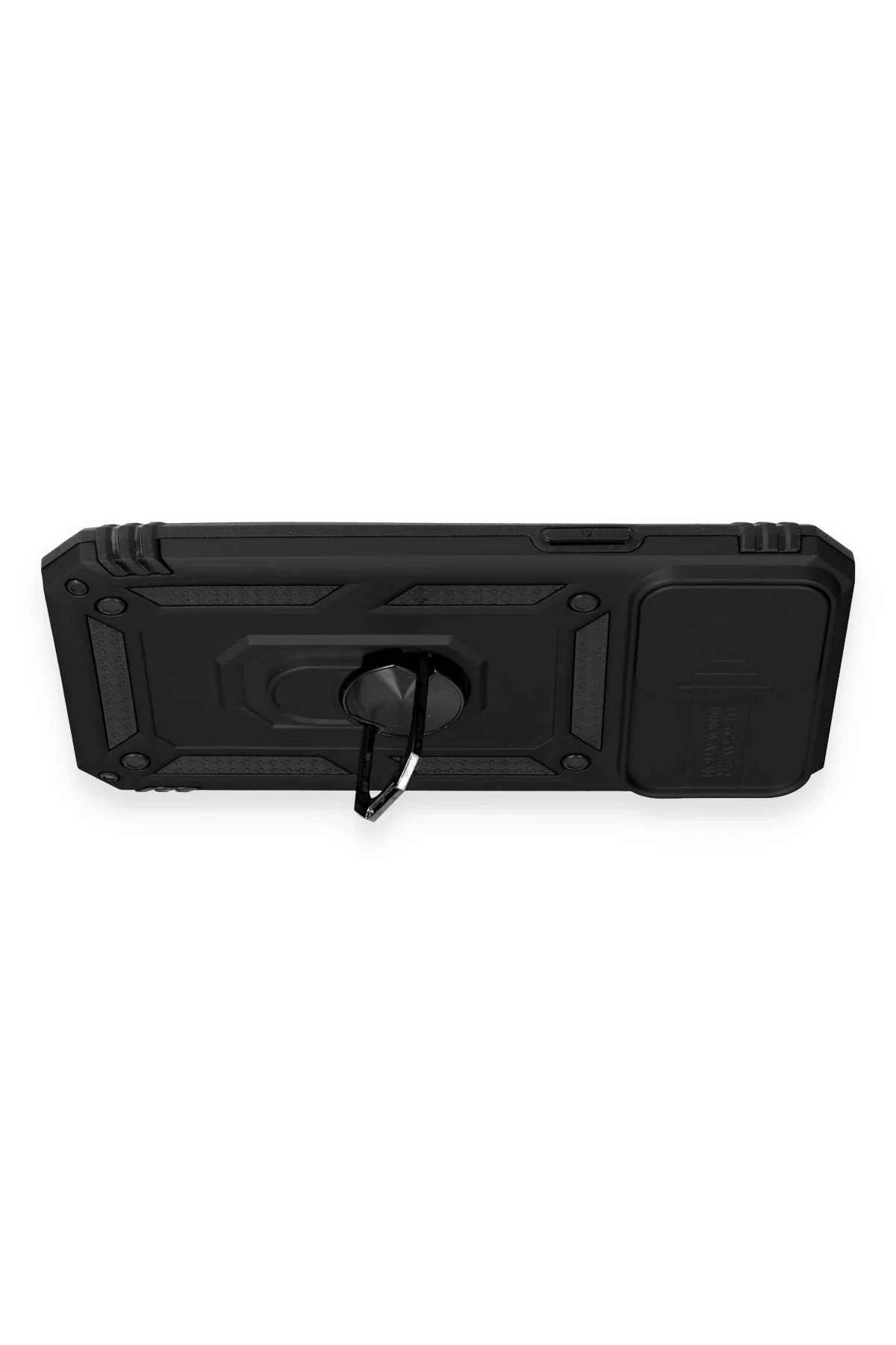 Newface iPhone 12 Pro Max Kılıf Pars Lens Yüzüklü Silikon - Siyah