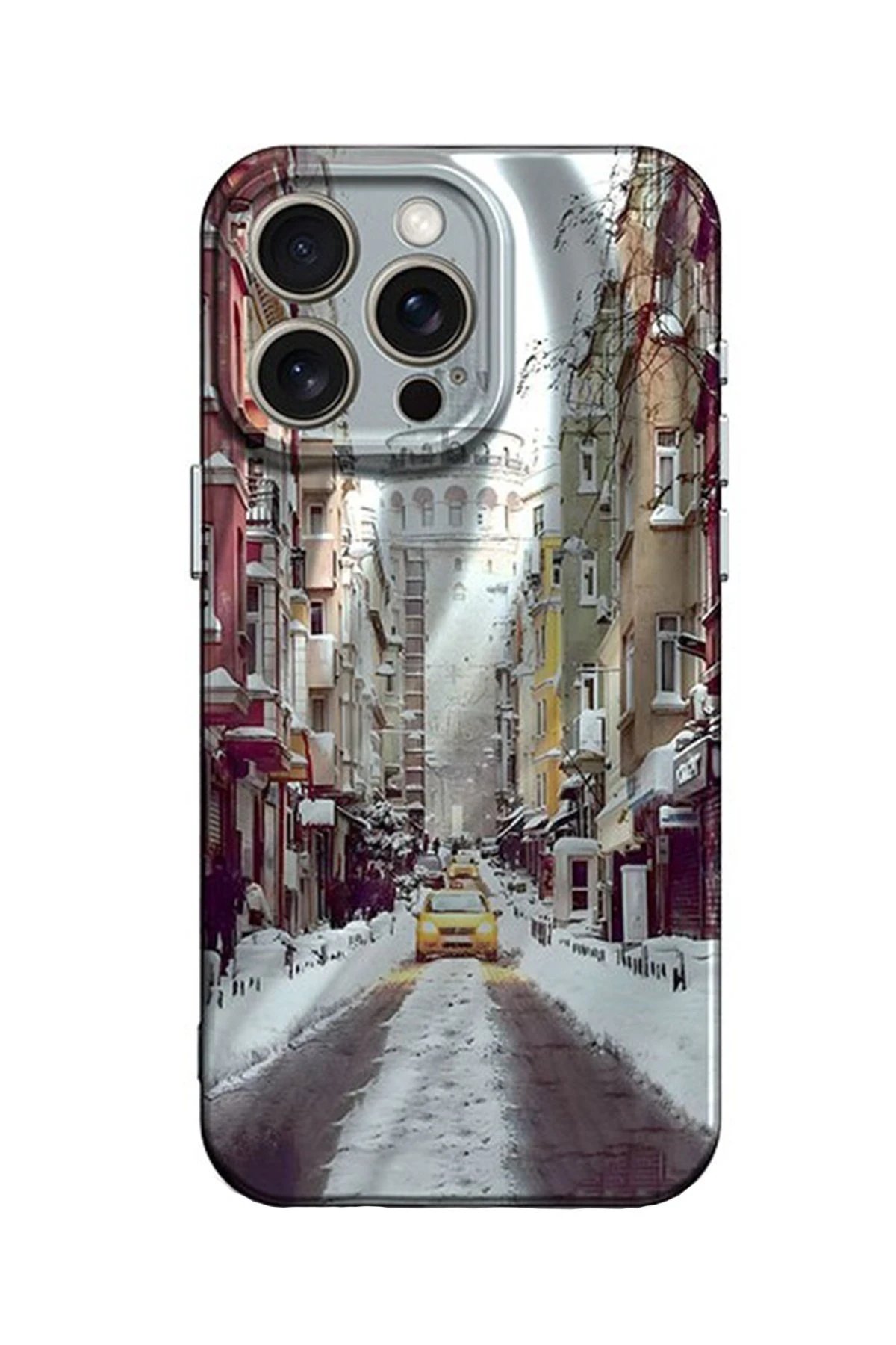 Newface iPhone 13 Pro Kılıf Crew Desenli Kapak - Galata Kulesi
