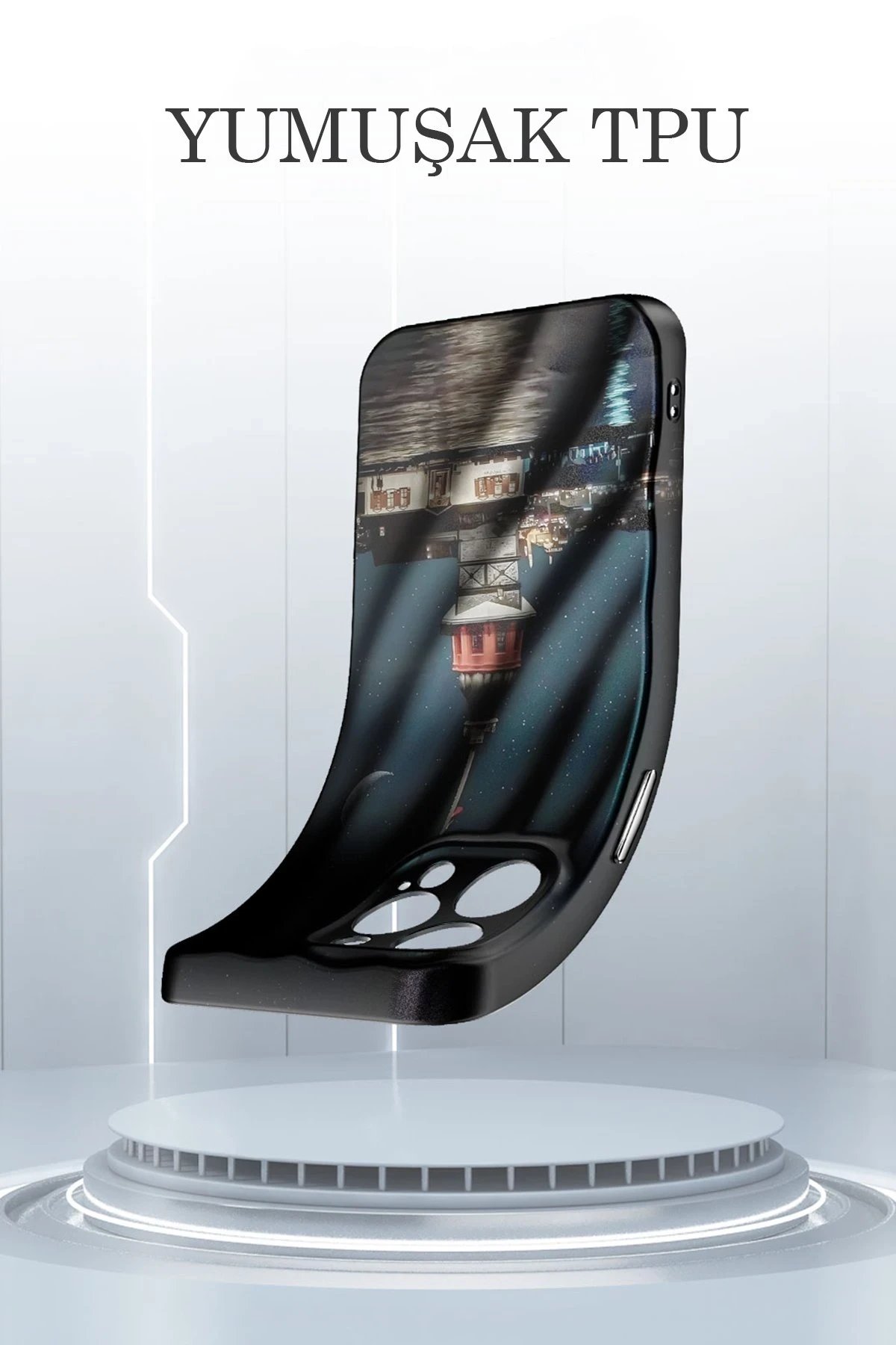 Newface iPhone 13 Pro Kılıf Crew Desenli Kapak - Galata Kulesi