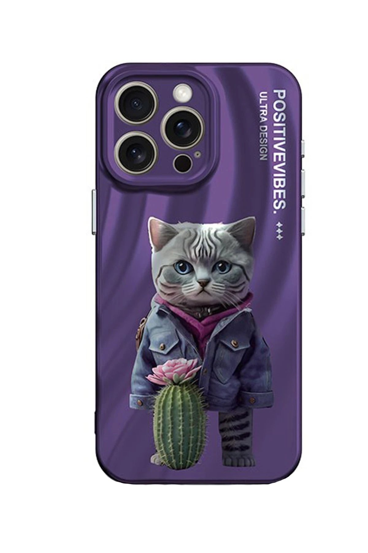 Newface iPhone 14 Pro Kılıf Crew Desenli Kapak - Kedi