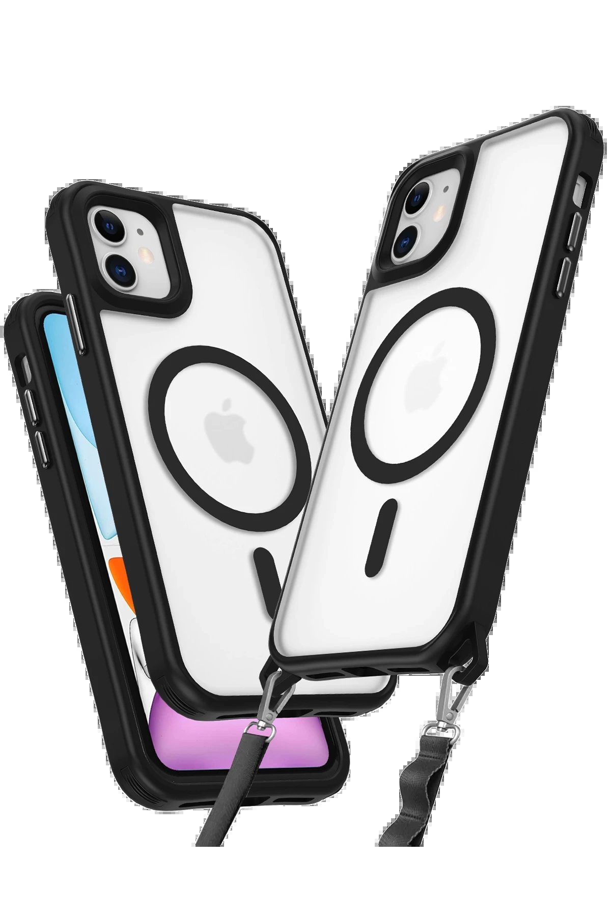 Newface iPhone 11 Kılıf Enka Magsafe Silikon Kılıf - Siyah