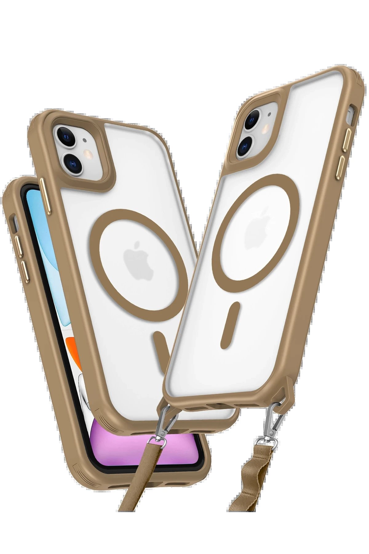 Newface iPhone 11 Kılıf Enka Magsafe Silikon Kılıf - Desert