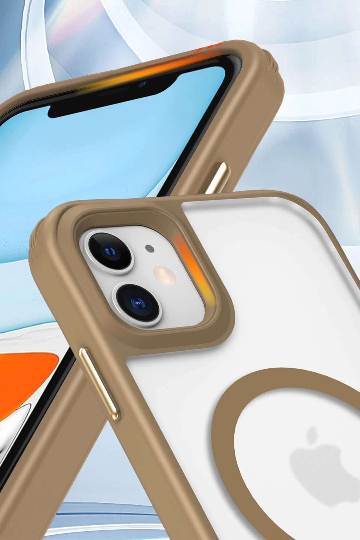 Newface iPhone 12 Kılıf Enka Magsafe Silikon Kılıf - Titan Gri