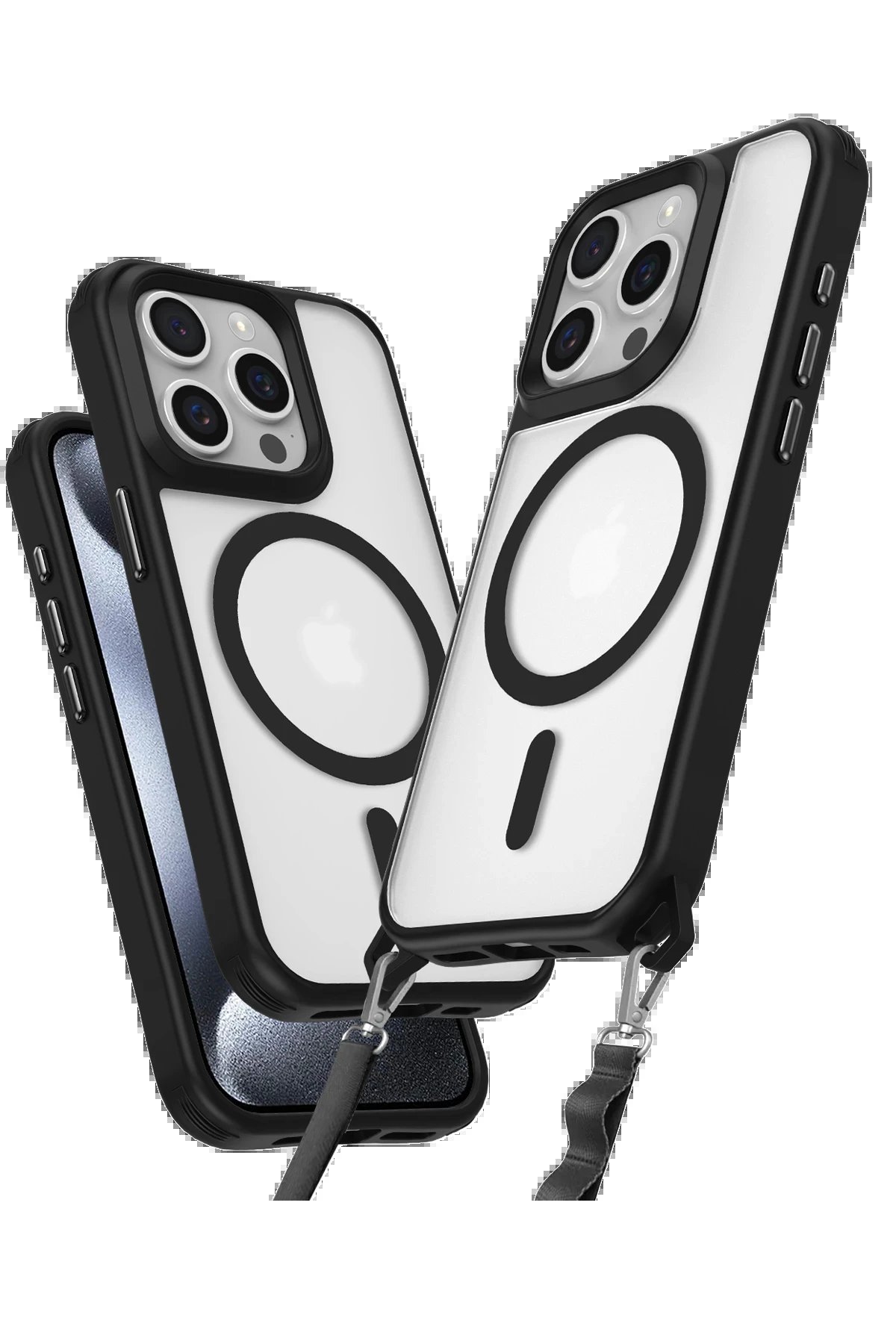 Newface iPhone 14 Pro Max Kılıf Enka Magsafe Silikon Kılıf - Siyah