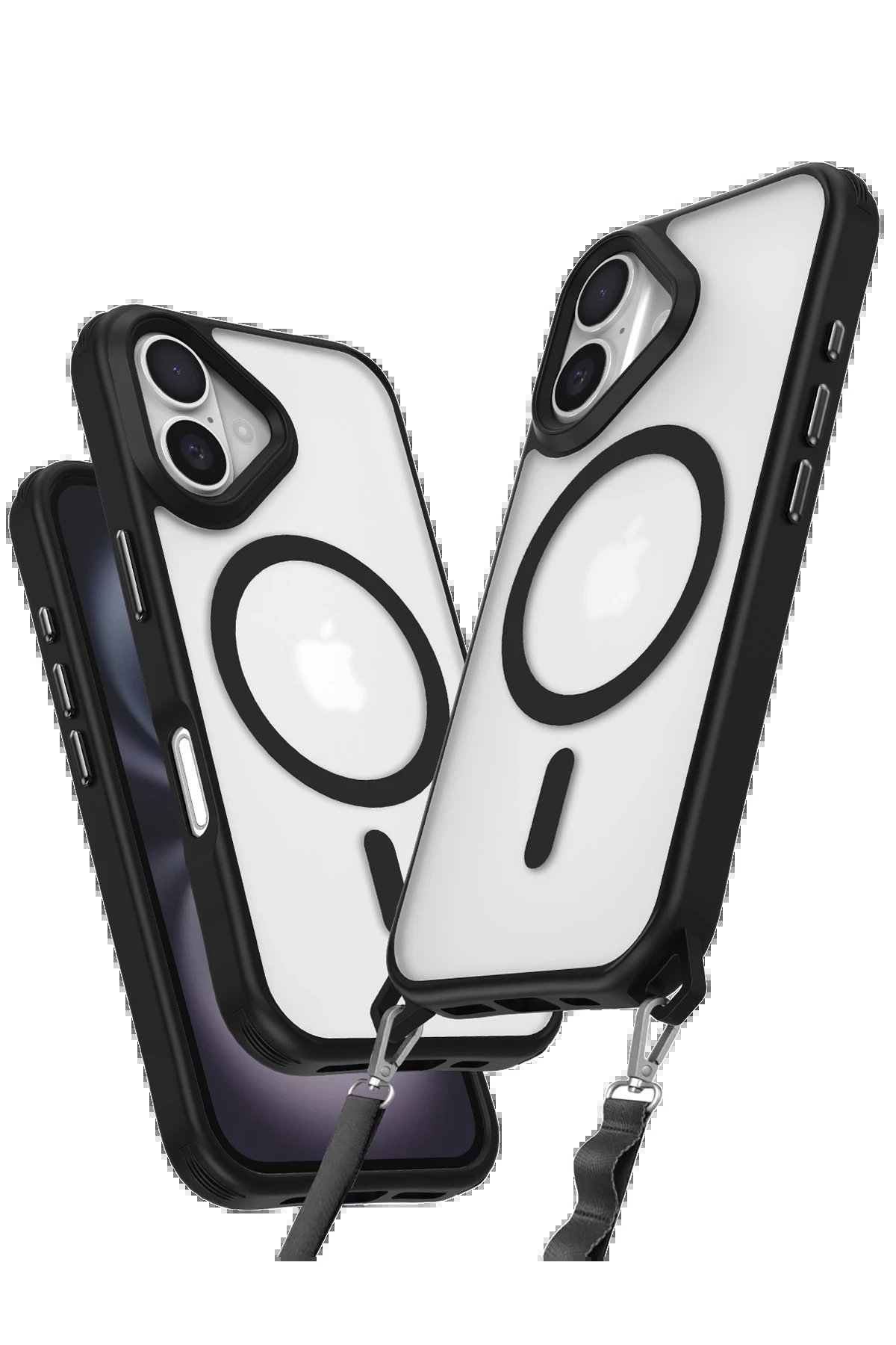 Newface iPhone 16 Kılıf Enka Magsafe Silikon Kılıf - Siyah