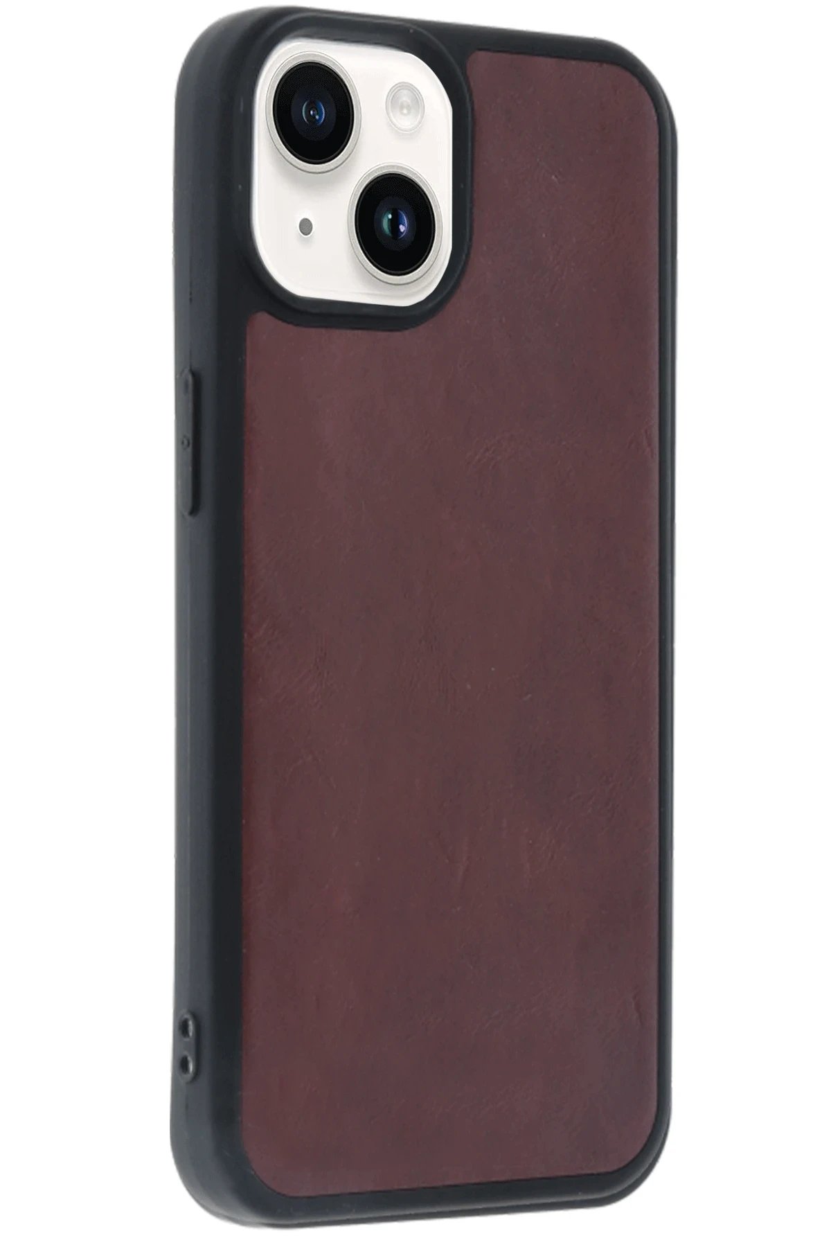 Newface iPhone 14 Kılıf Aras Deri Kapak - Bordo