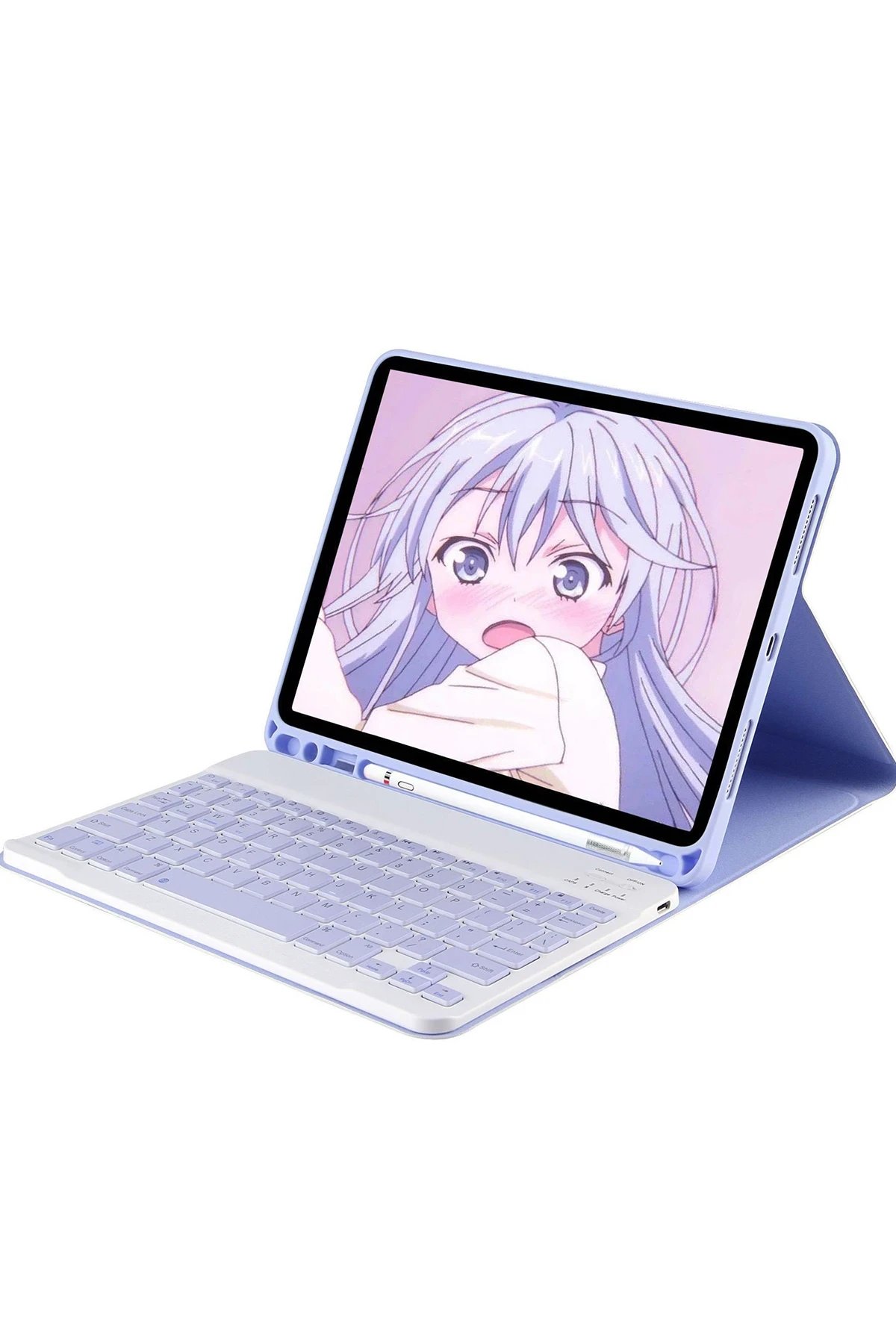 Newface iPad Pro 11 (2024) Kılıf KC01 Smart Klavyeli Tablet Kılıfı - Lila