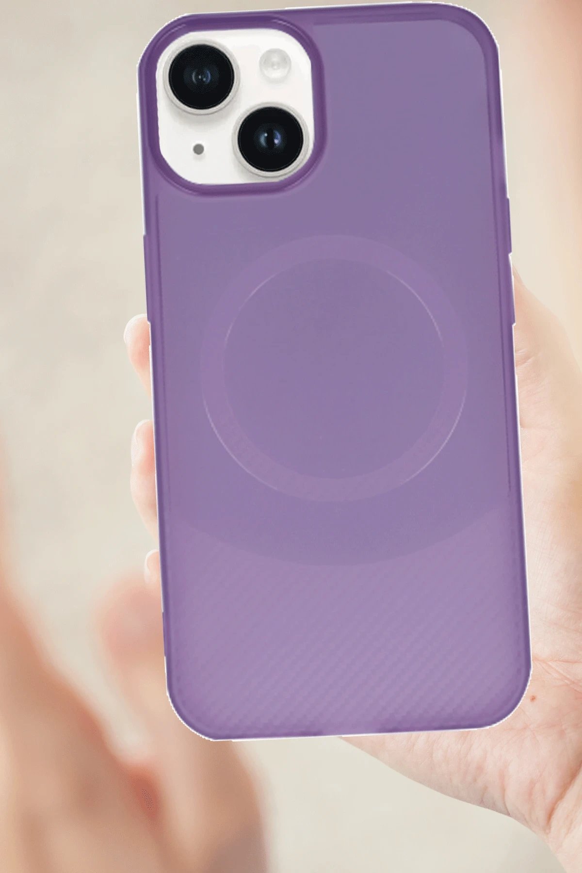 Newface iPhone 14 Kılıf Maya Karbon Kapak - Gri